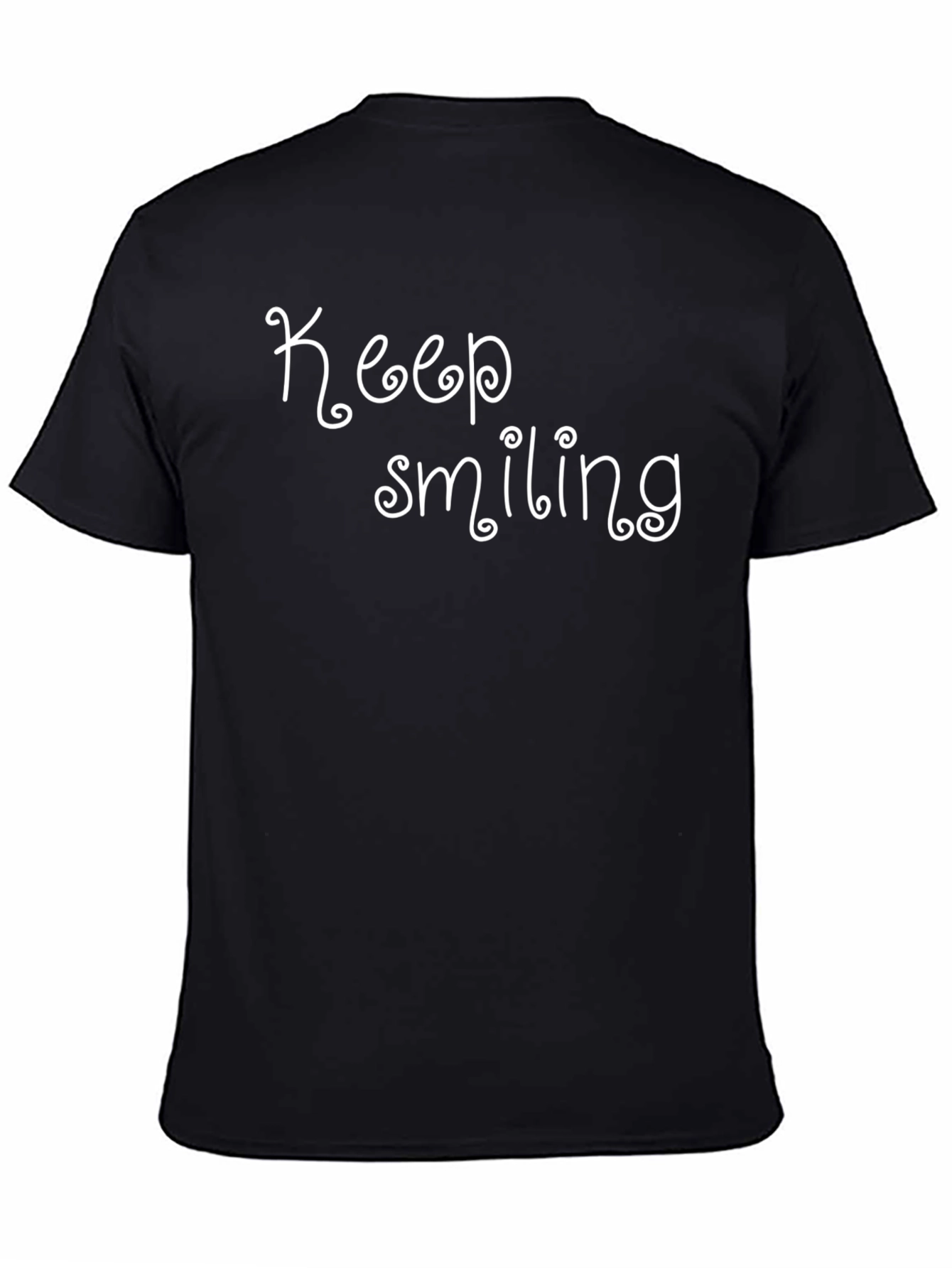 Keep Smiling Black T-Shirt - Positive Vibes Tee