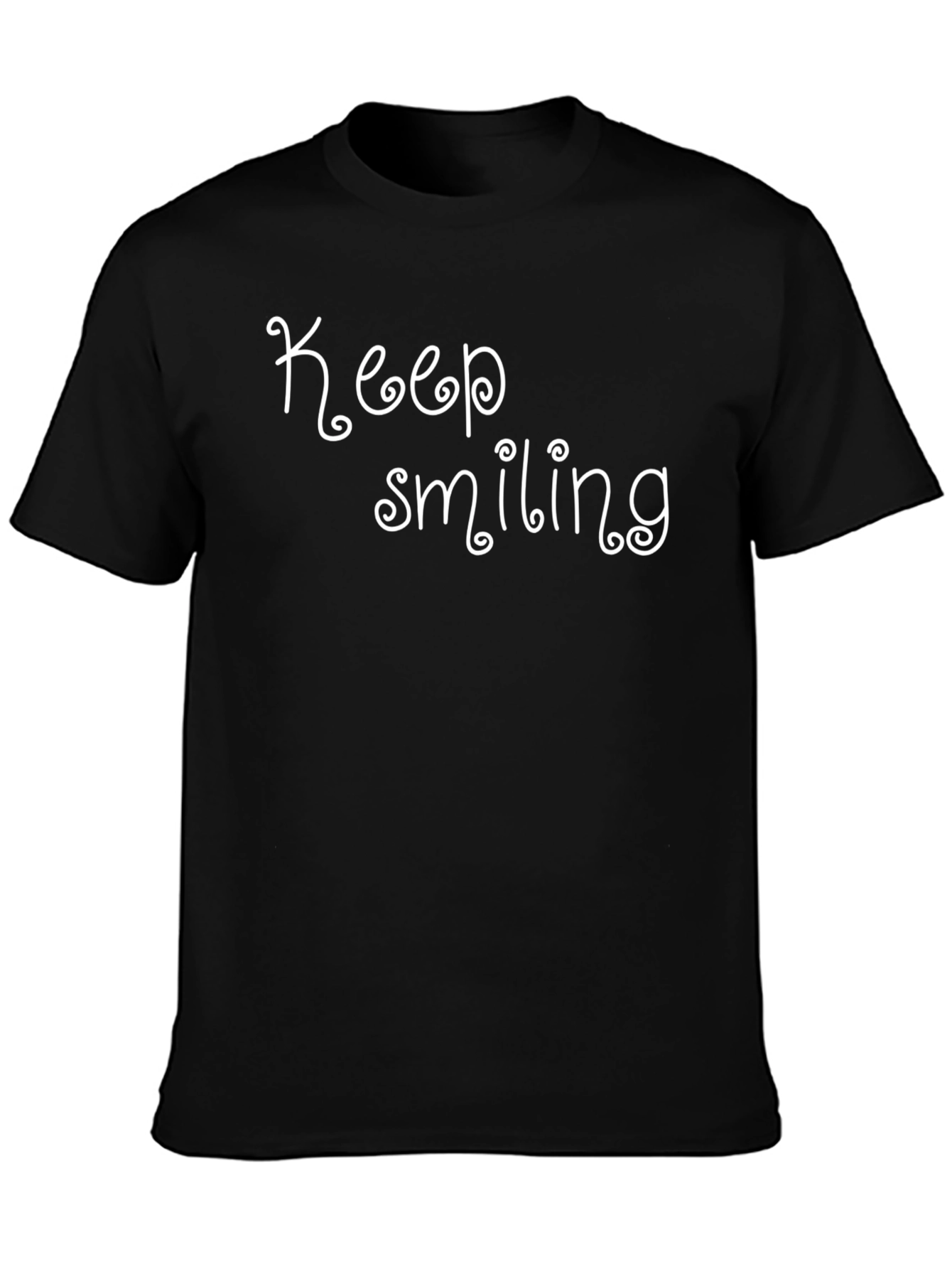 Keep Smiling Black T-Shirt - Positive Vibes Tee