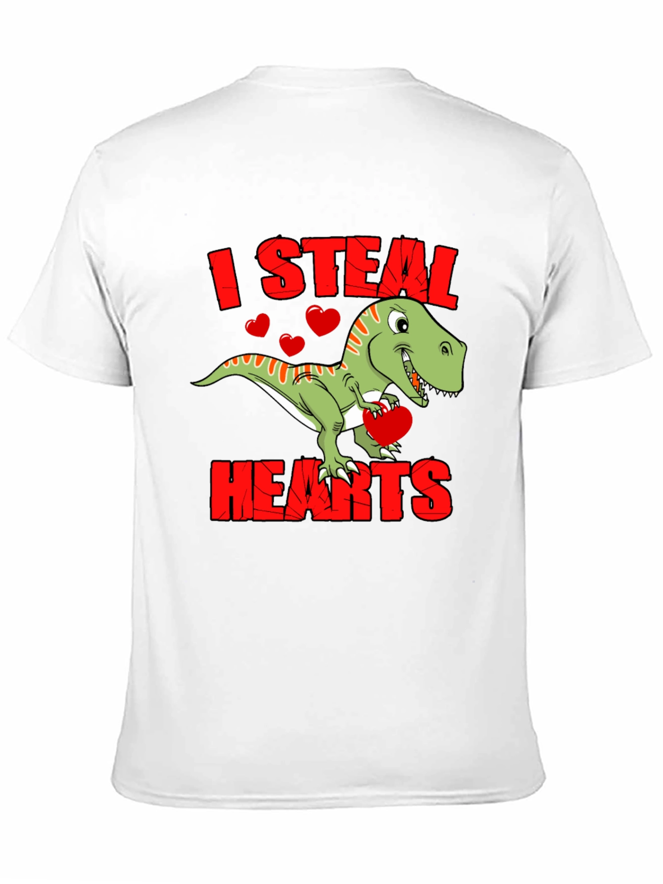 I Steal Hearts Dinosaur Valentines Day T-Shirt