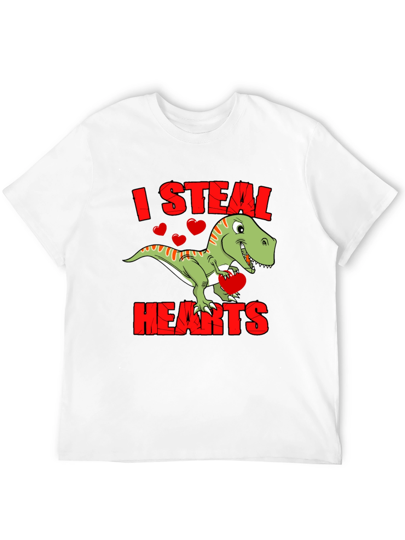 I Steal Hearts Dinosaur Valentines Day T-Shirt