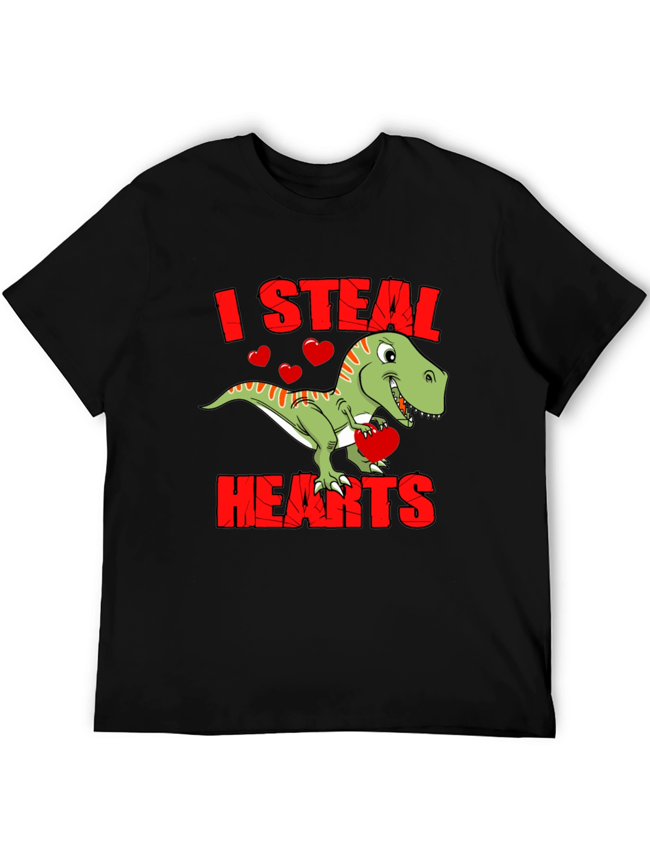 I Steal Hearts Dinosaur Valentines Day T-Shirt