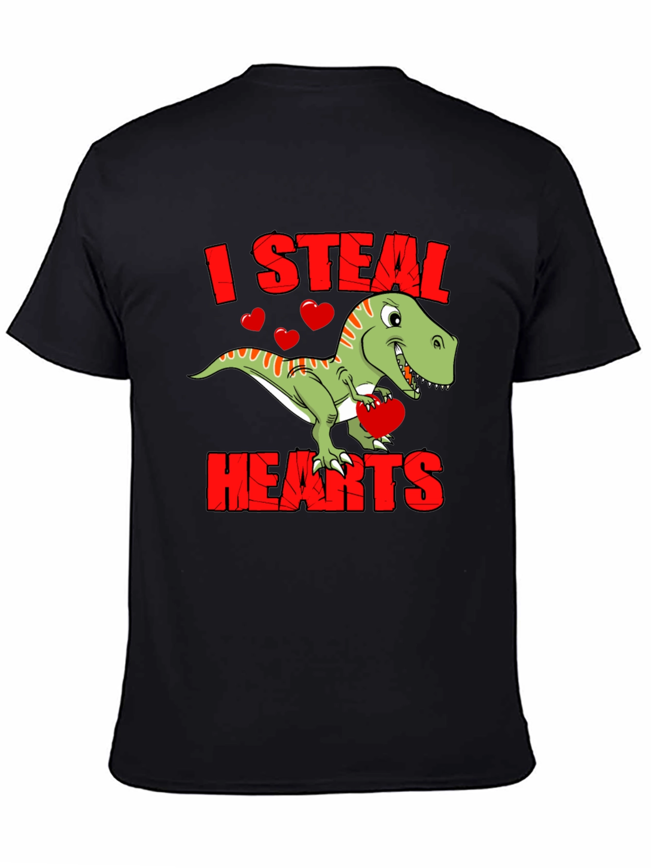 I Steal Hearts Dinosaur Valentines Day T-Shirt