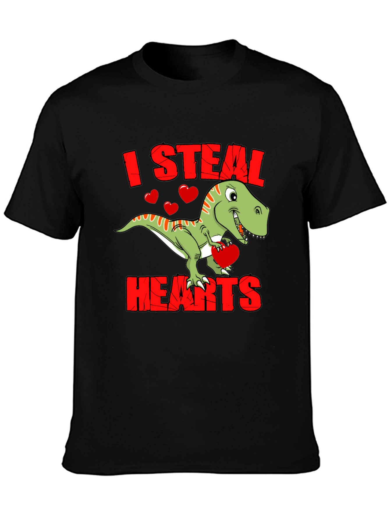 I Steal Hearts Dinosaur Valentines Day T-Shirt