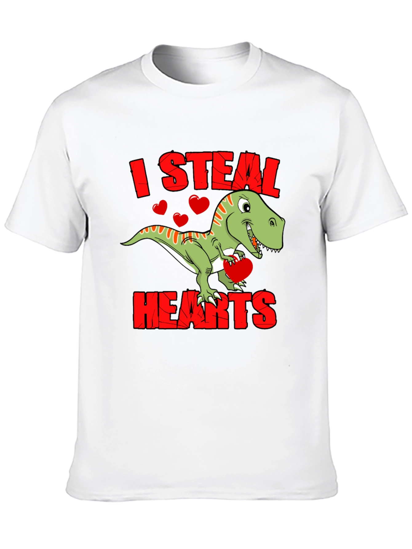I Steal Hearts Dinosaur Valentines Day T-Shirt