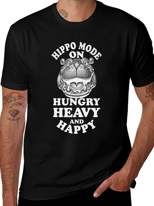 Hippo Mode On Graphic T-Shirt