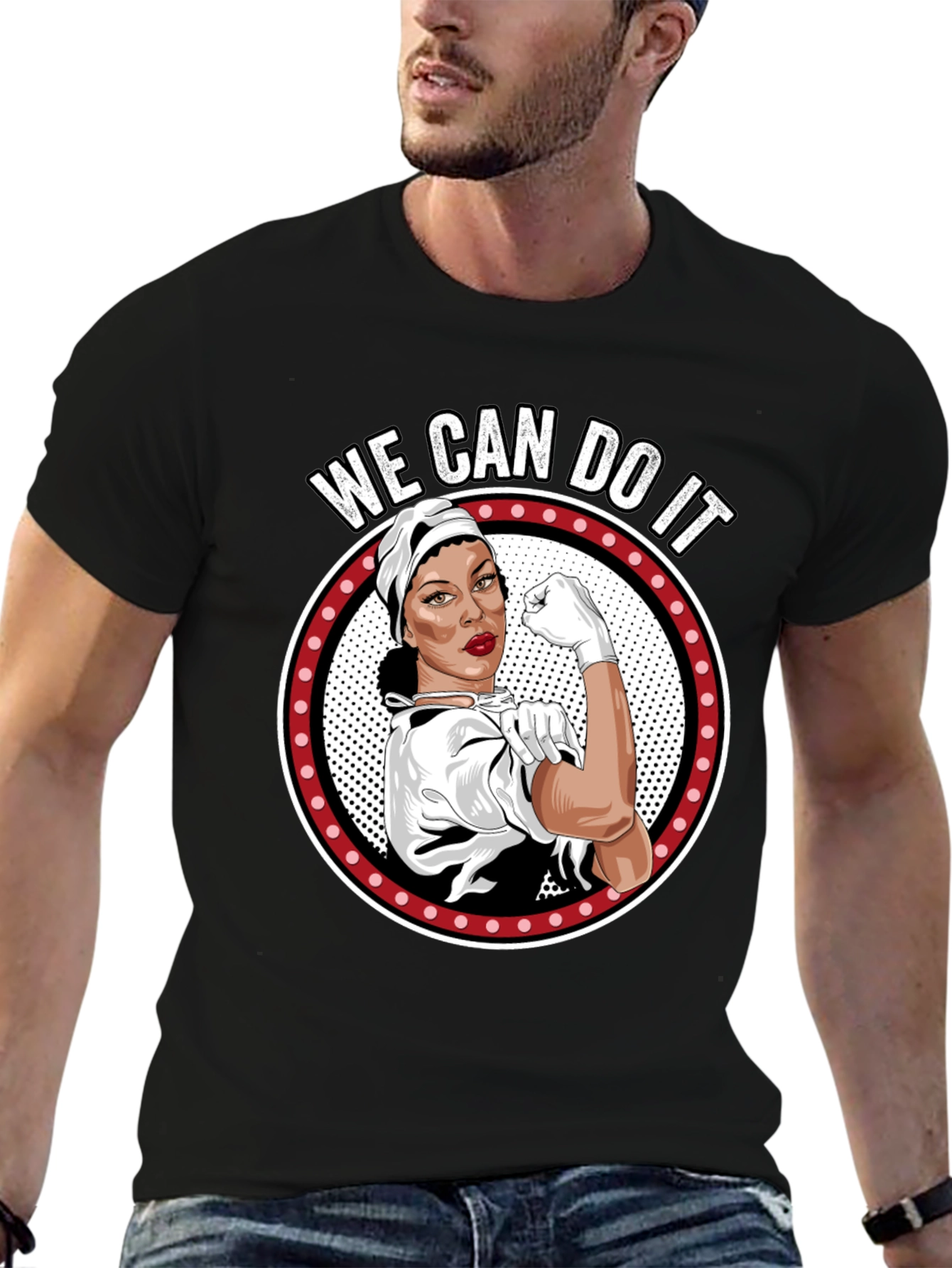 We Can Do It Graphic Tee - Black