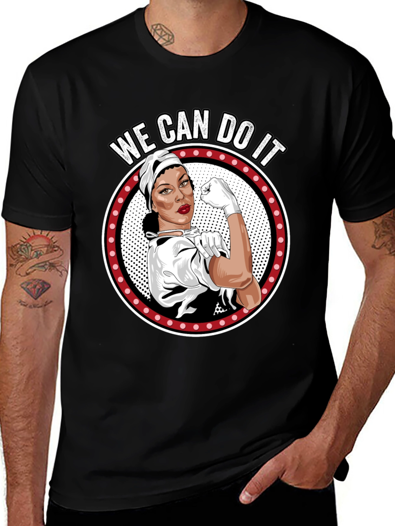 We Can Do It Graphic Tee - Black