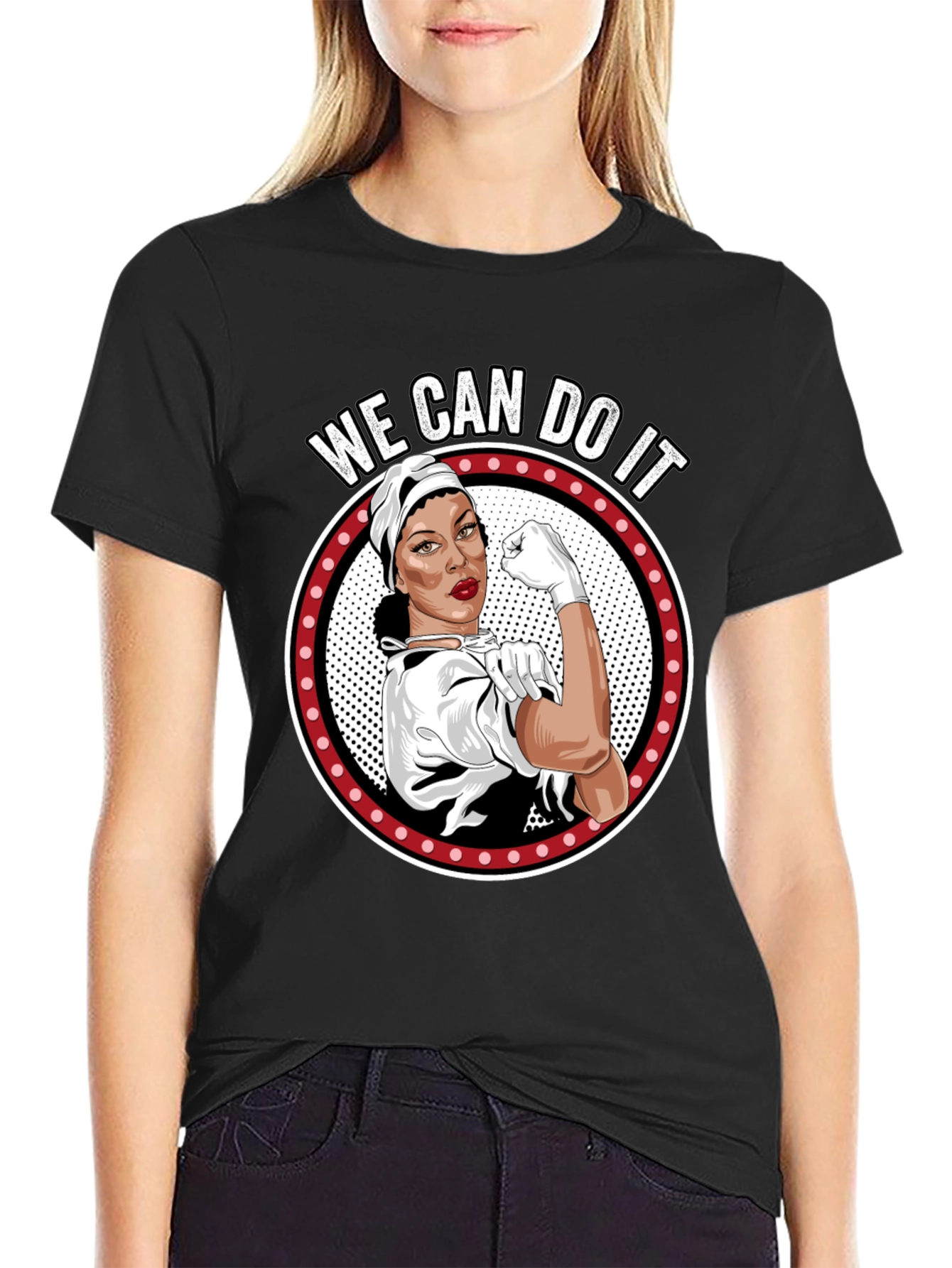 We Can Do It Graphic Tee - Black