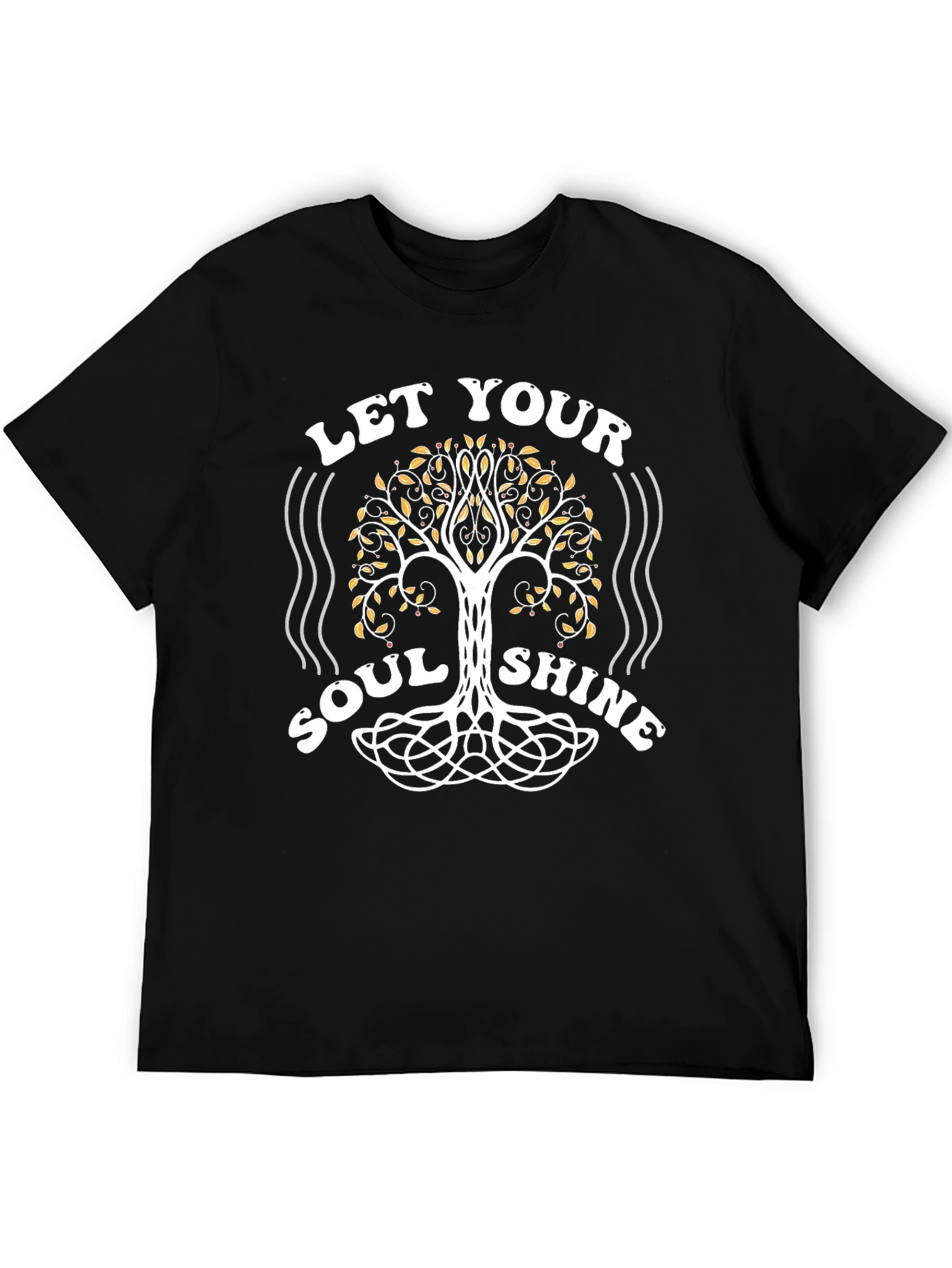 Let Your Soul Shine Tree Graphic Black Tee