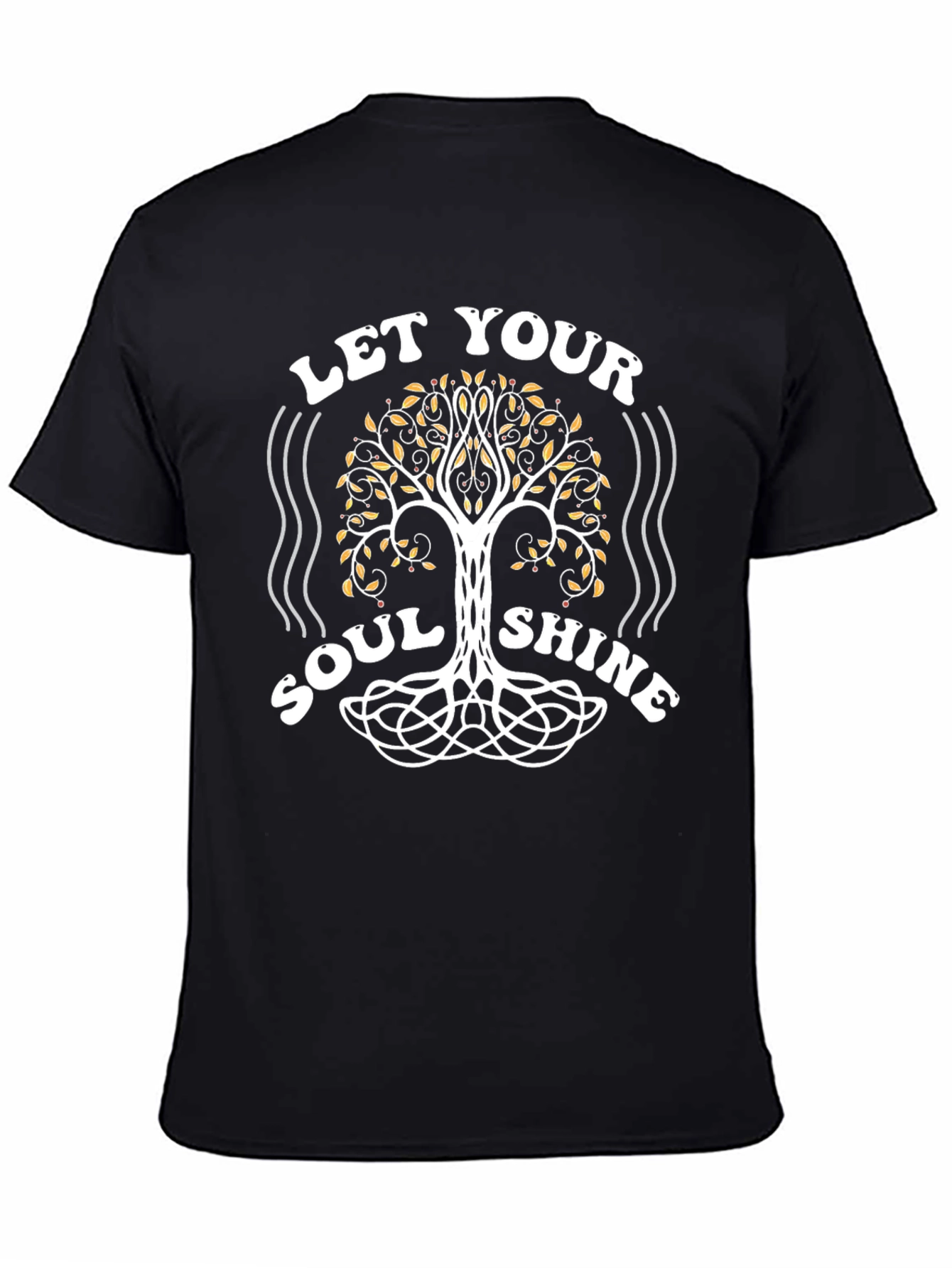 Let Your Soul Shine Tree Graphic Black Tee