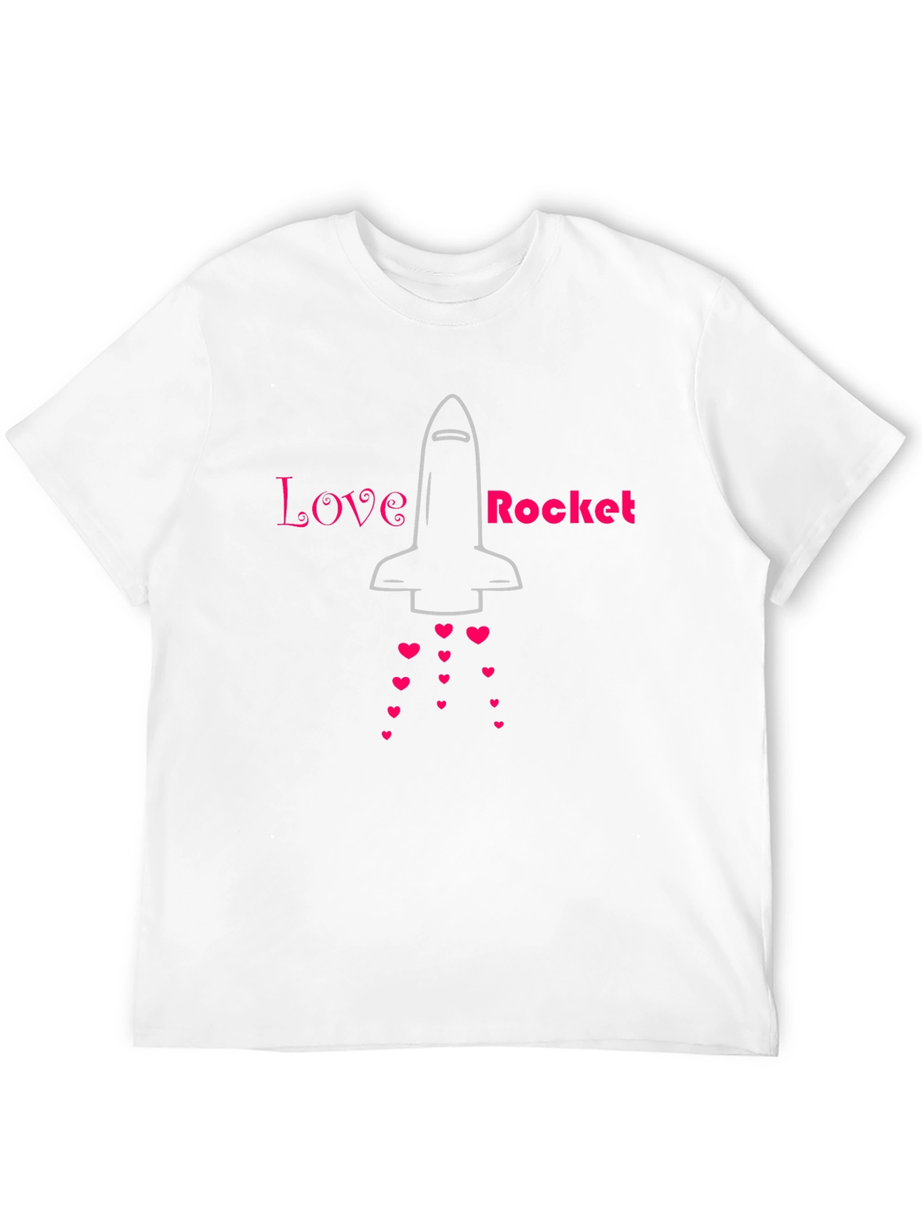 Love Rocket Graphic Tee - Black Cotton Blend