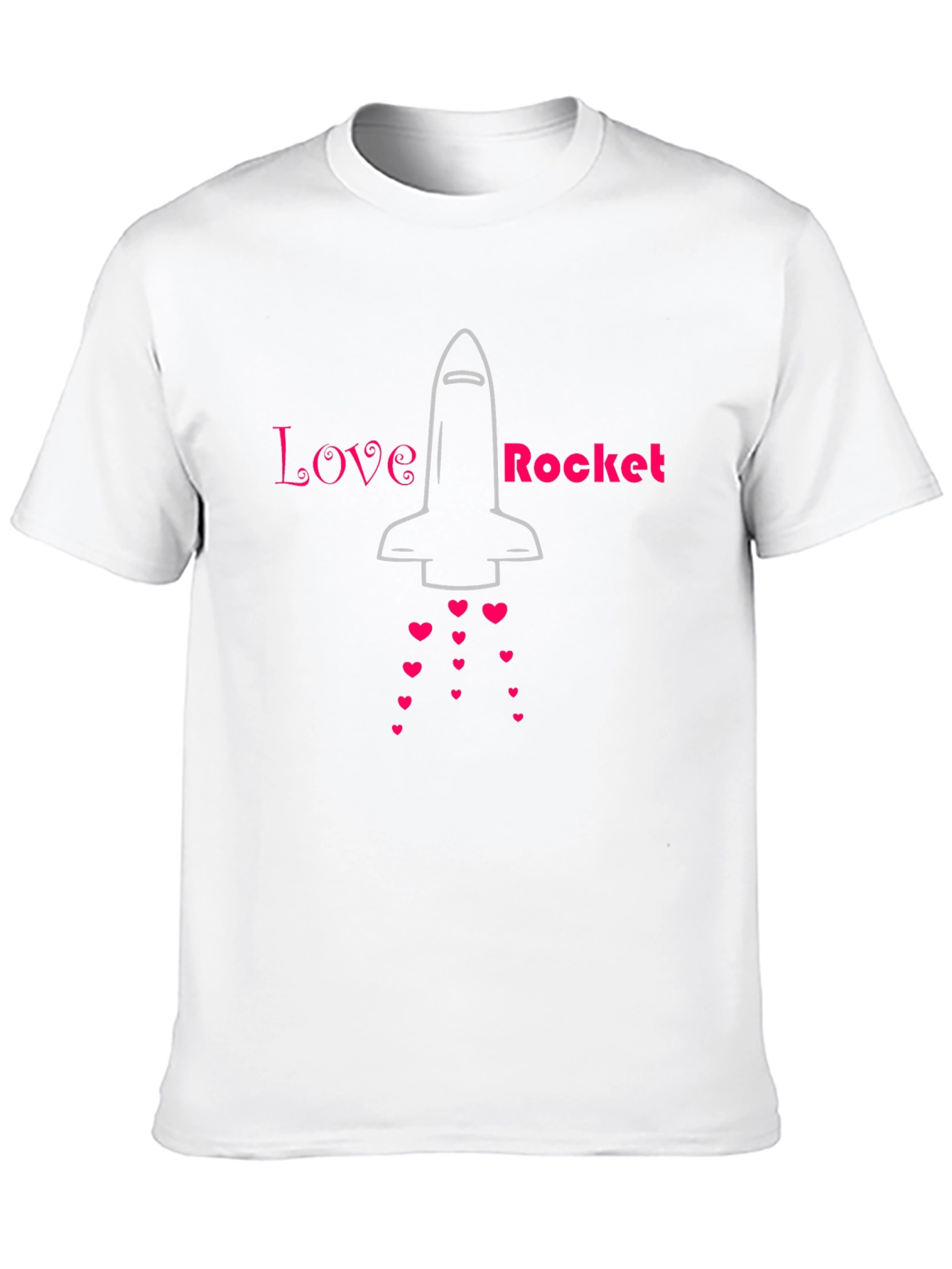 Love Rocket Graphic Tee - Black Cotton Blend