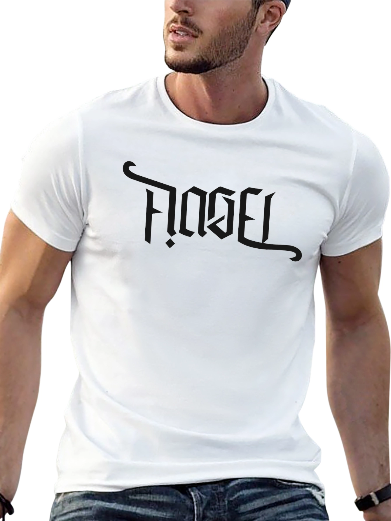 Mens Solid Black Crew Neck Short Sleeve T-Shirt