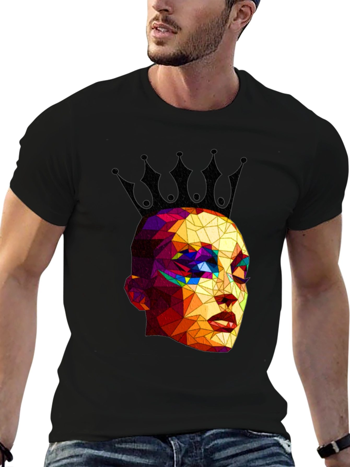 Geometric Queen Black T-Shirt