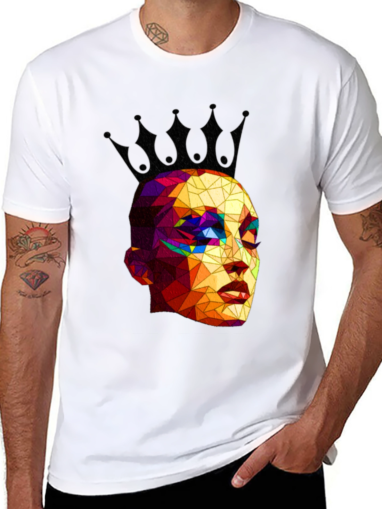 Geometric Queen Black T-Shirt