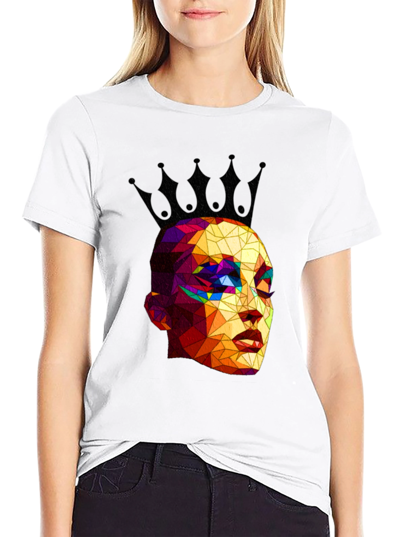 Geometric Queen Black T-Shirt
