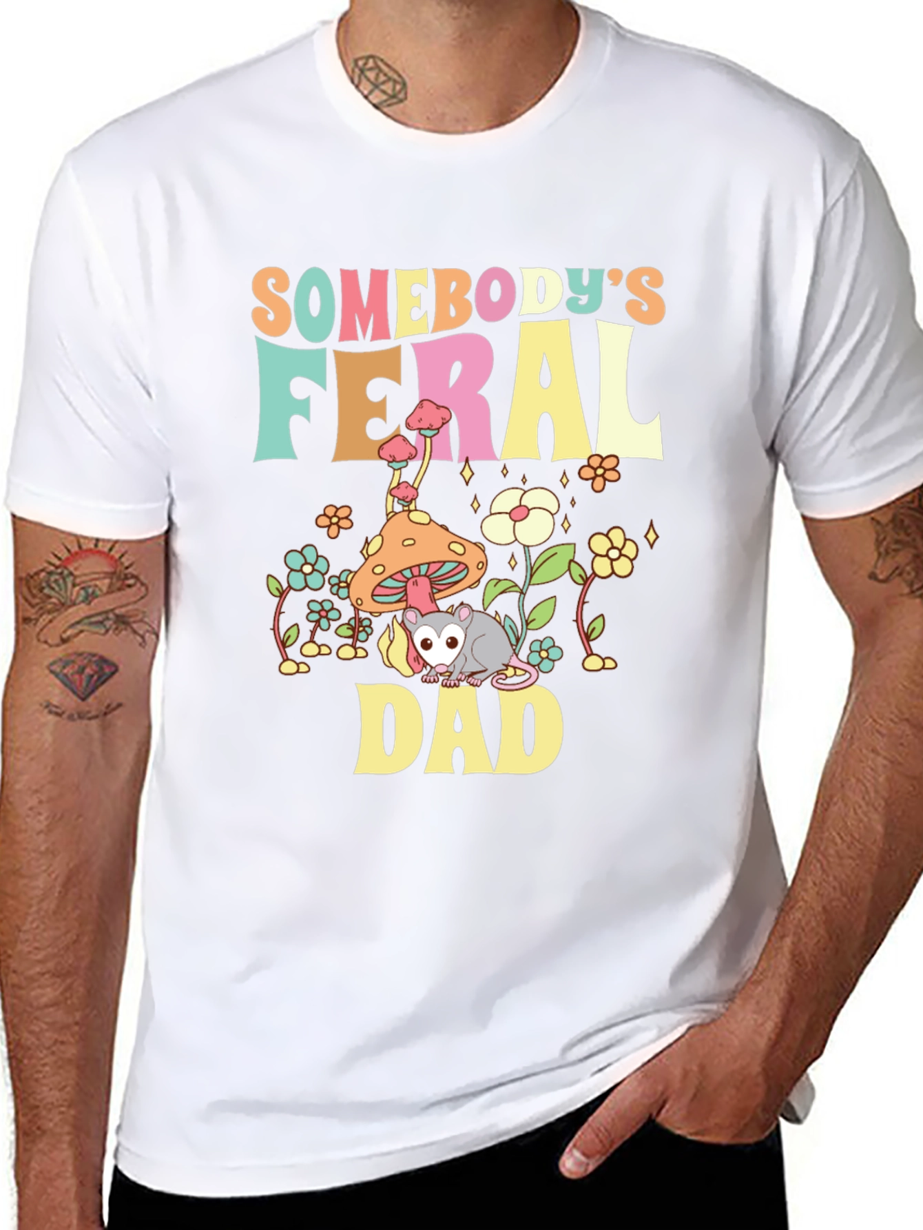 Feral Dad T-Shirt - Graphic Tee for Dads