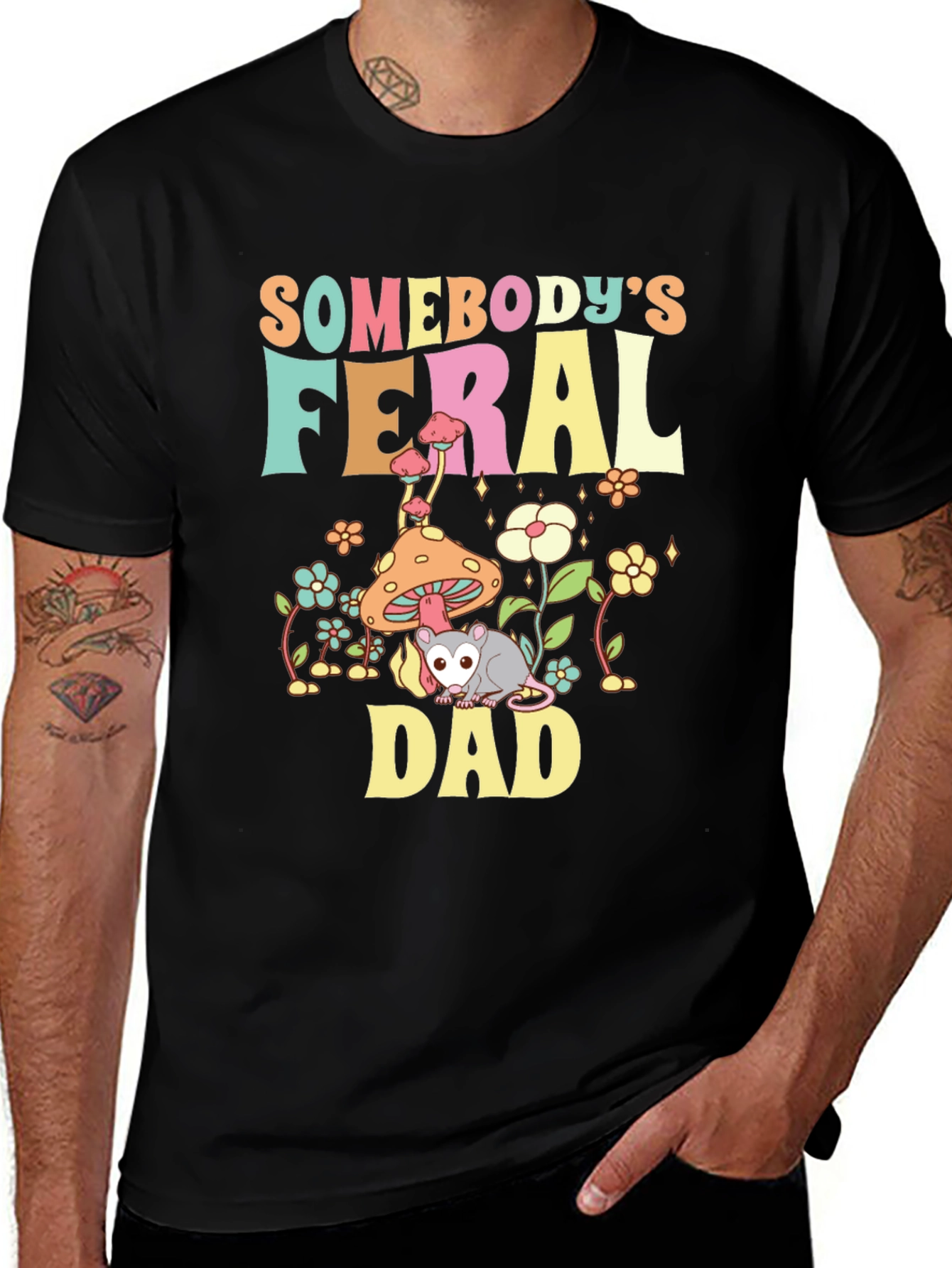 Feral Dad T-Shirt - Graphic Tee for Dads