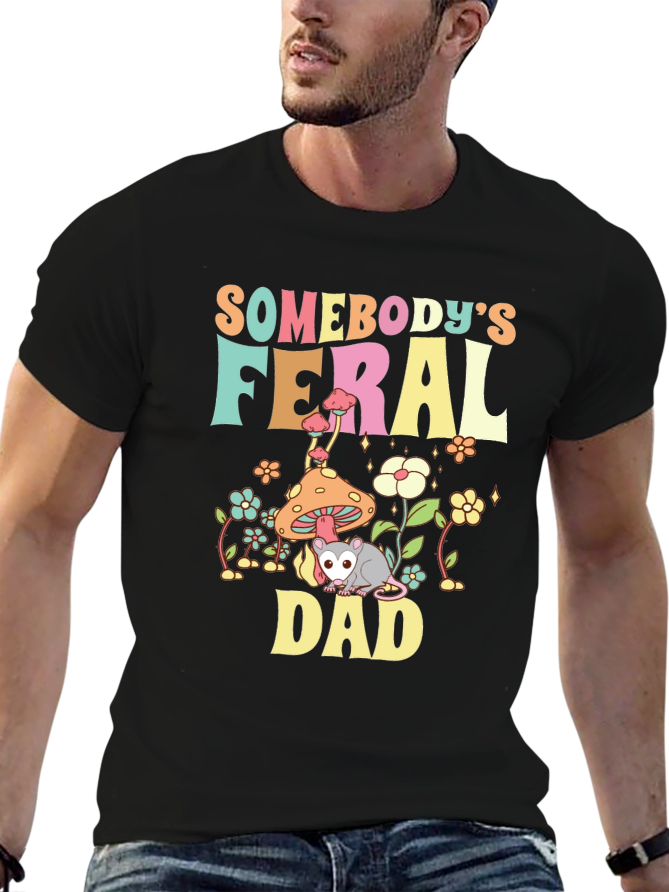 Feral Dad T-Shirt - Graphic Tee for Dads