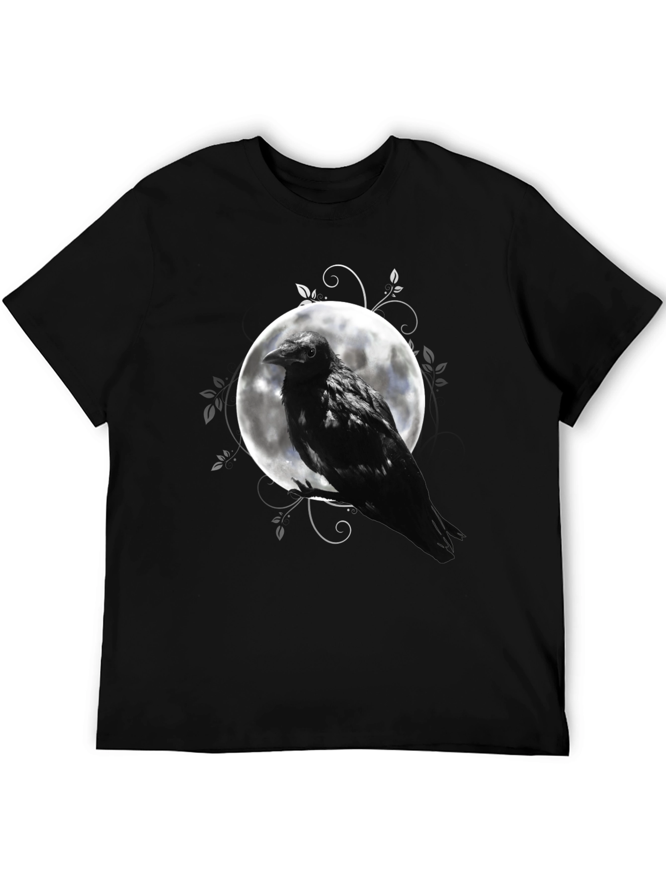 Raven Moon Graphic Tee - Mens Black T-Shirt