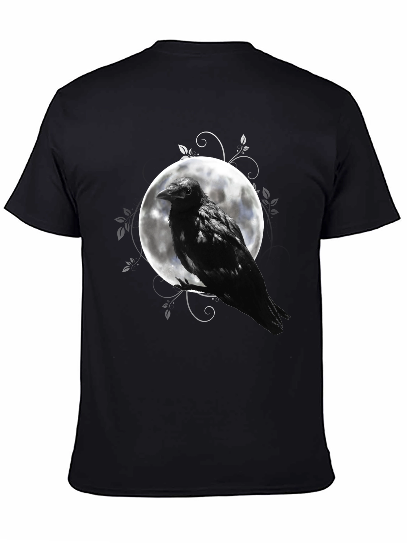 Raven Moon Graphic Tee - Mens Black T-Shirt