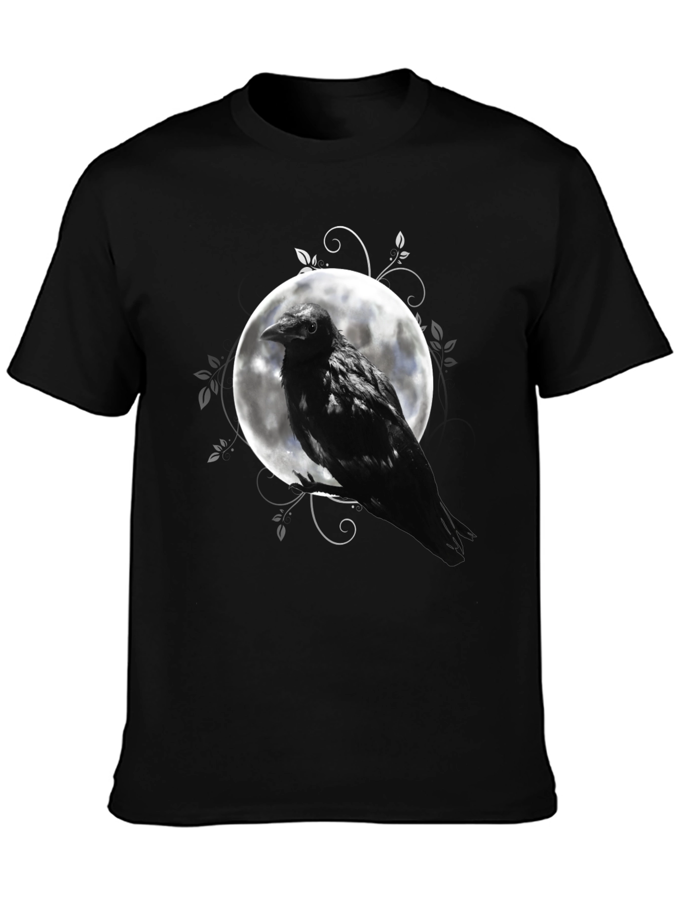 Raven Moon Graphic Tee - Mens Black T-Shirt