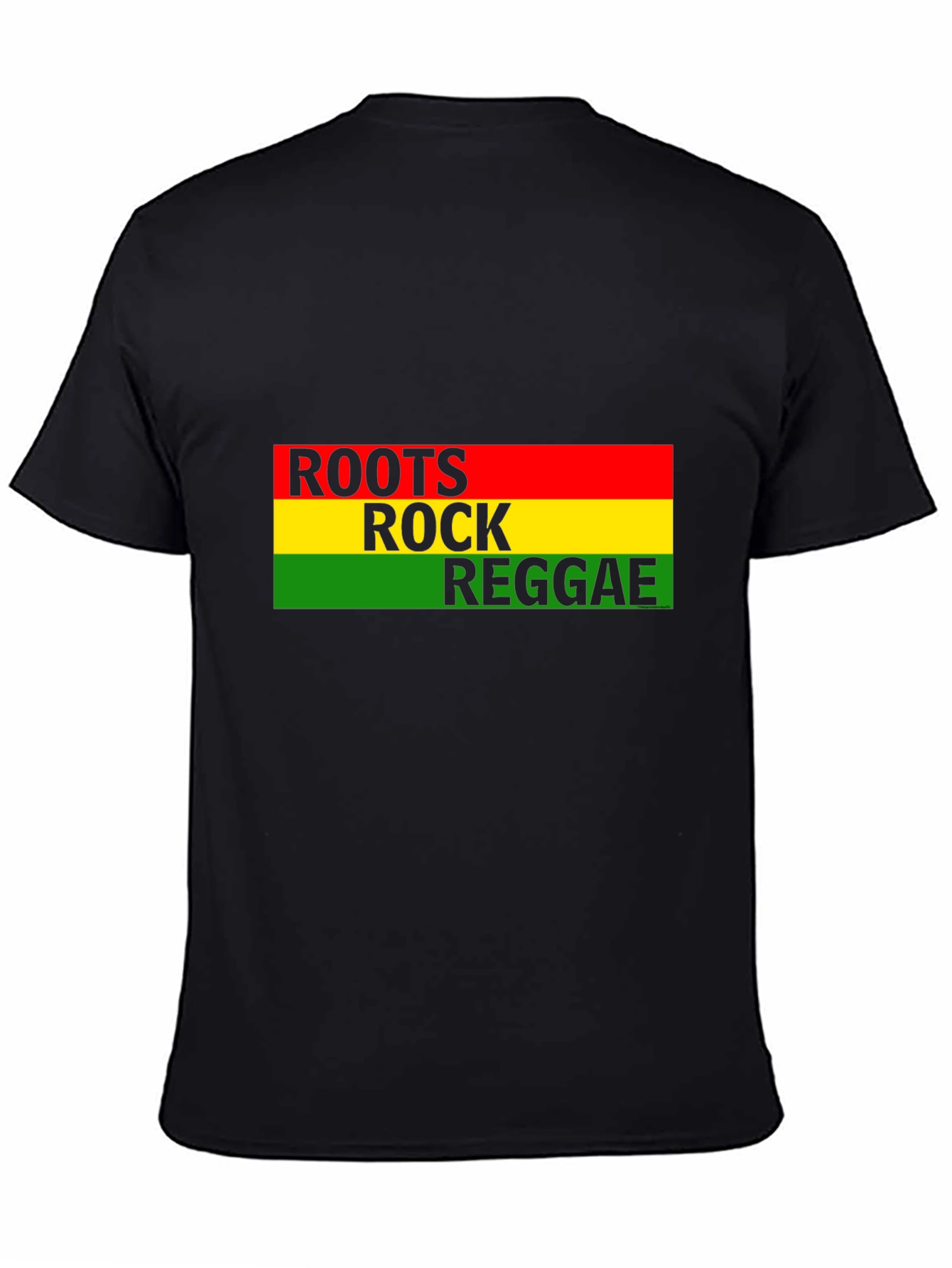 Roots Rock Reggae Graphic Tee - Black Cotton T-Shirt