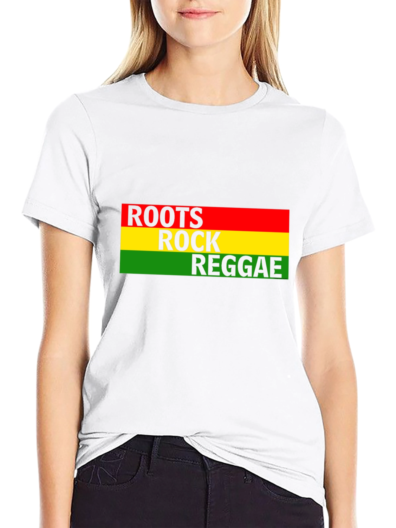 Roots Rock Reggae Graphic Tee - Black Cotton T-Shirt