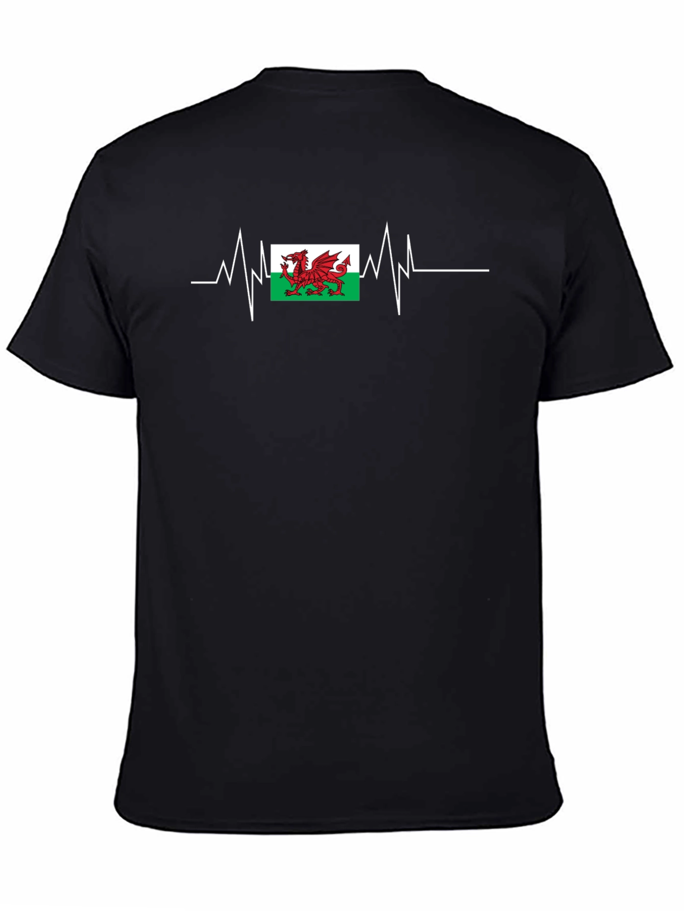 Wales Flag Heartbeat T-Shirt