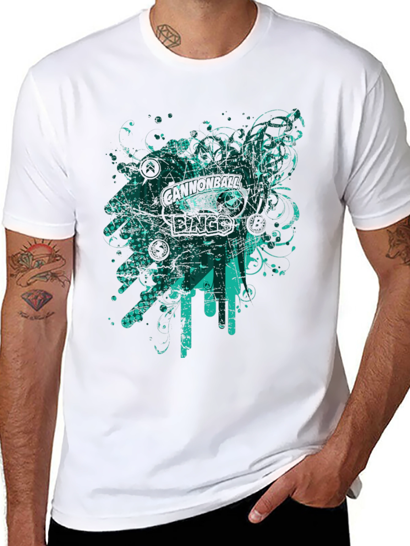 Abstract Graphic Black T-Shirt