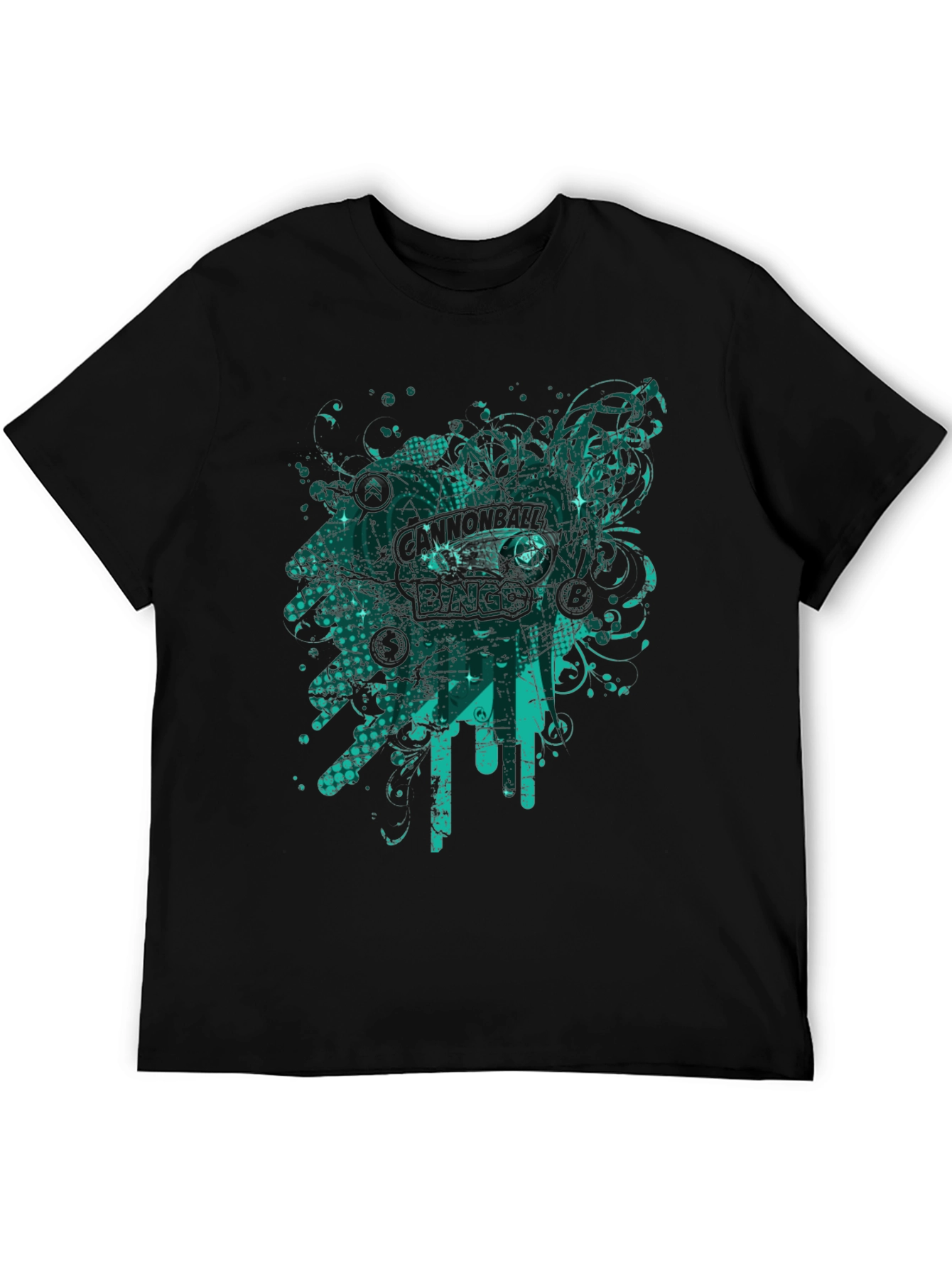 Abstract Graphic Black T-Shirt