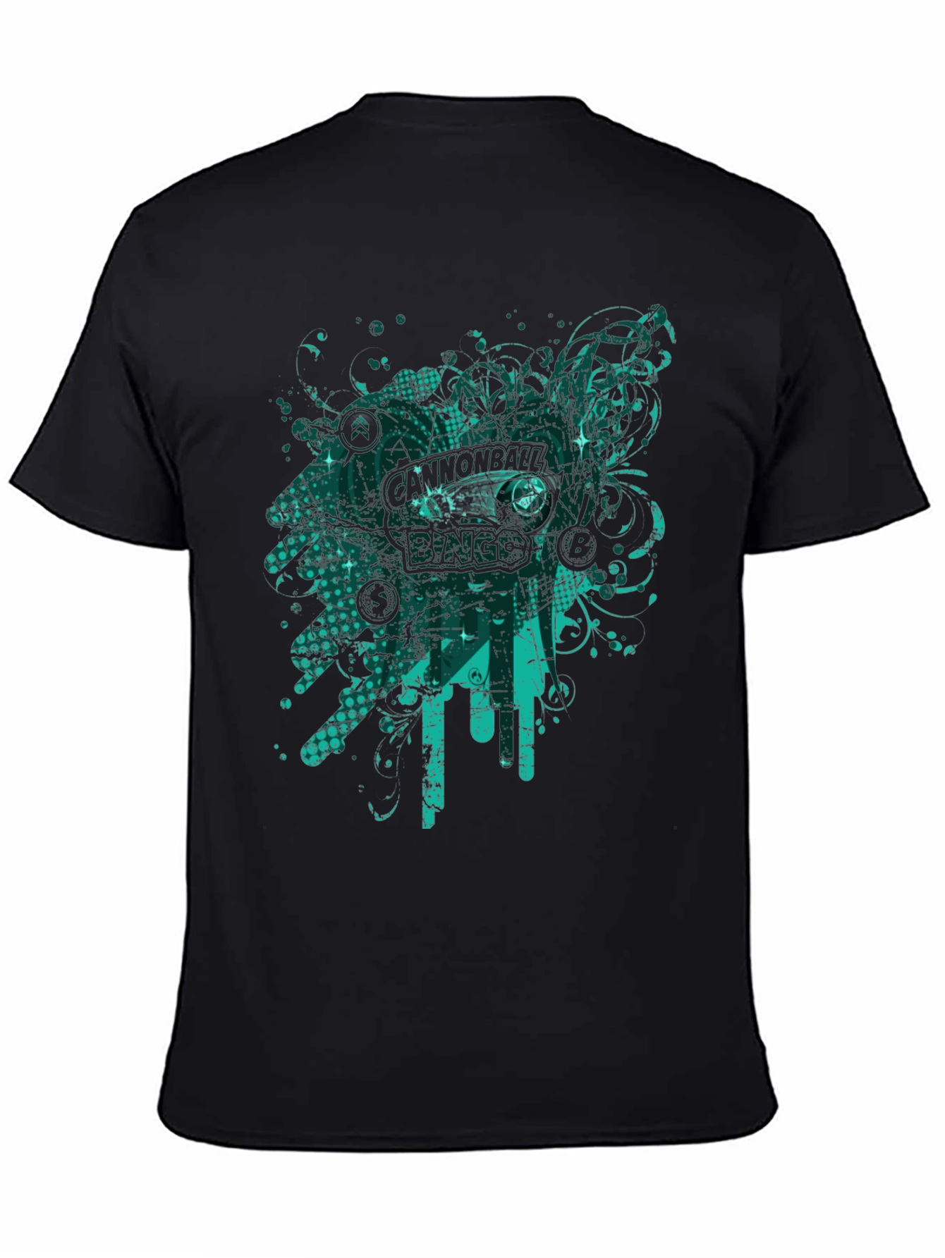 Abstract Graphic Black T-Shirt