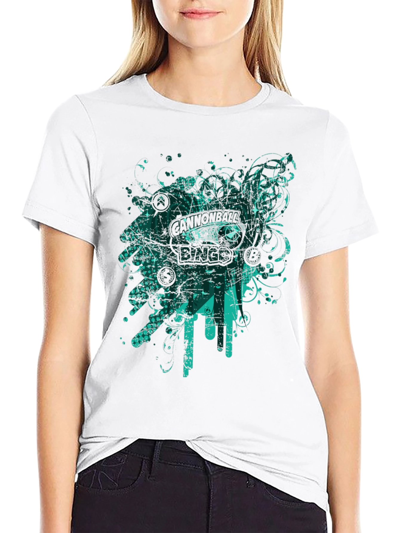 Abstract Graphic Black T-Shirt