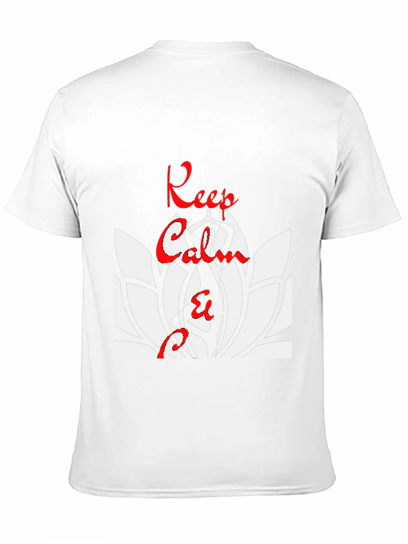Keep Calm Lotus Flower T-Shirt - Black
