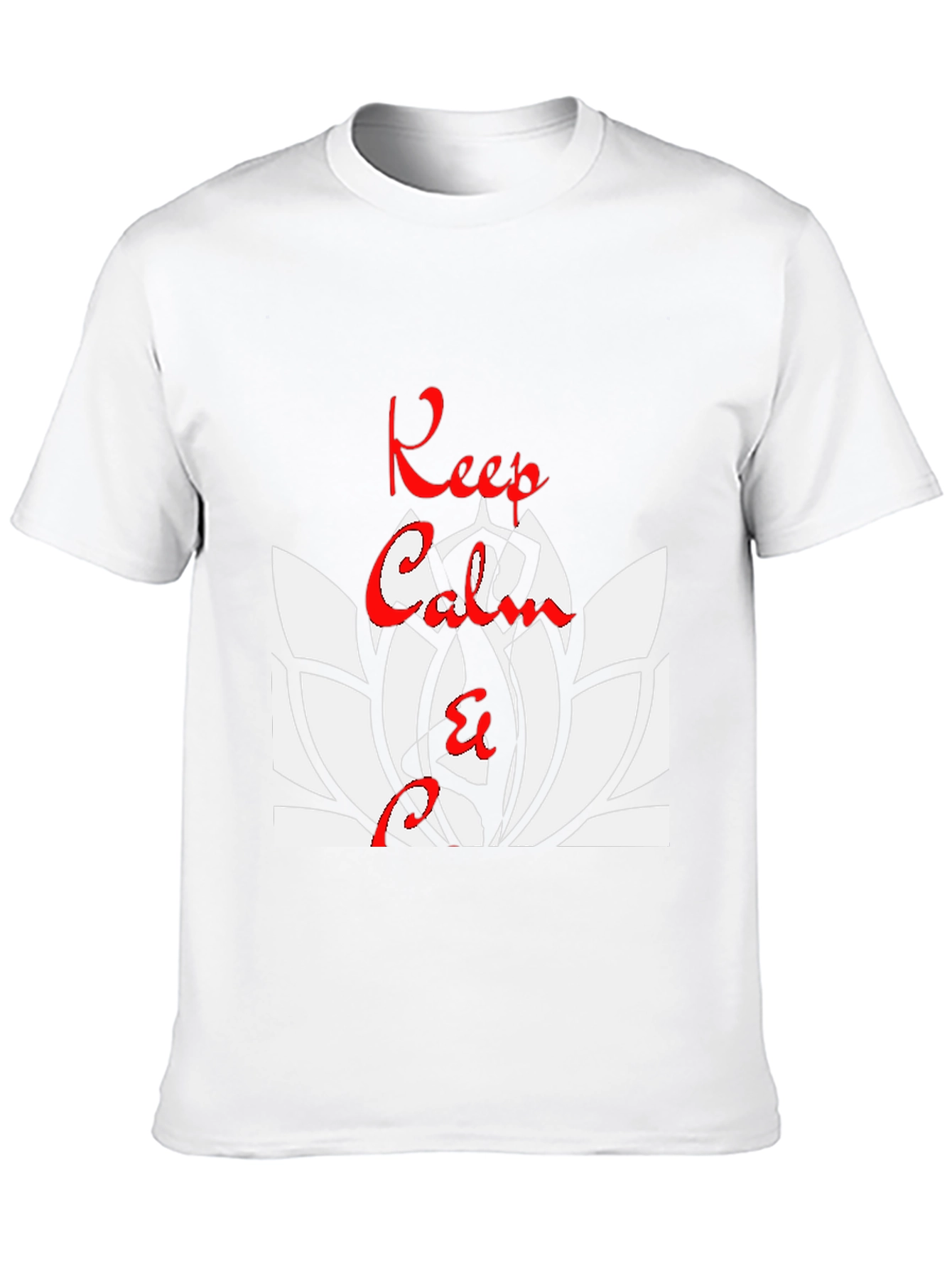 Keep Calm Lotus Flower T-Shirt - Black