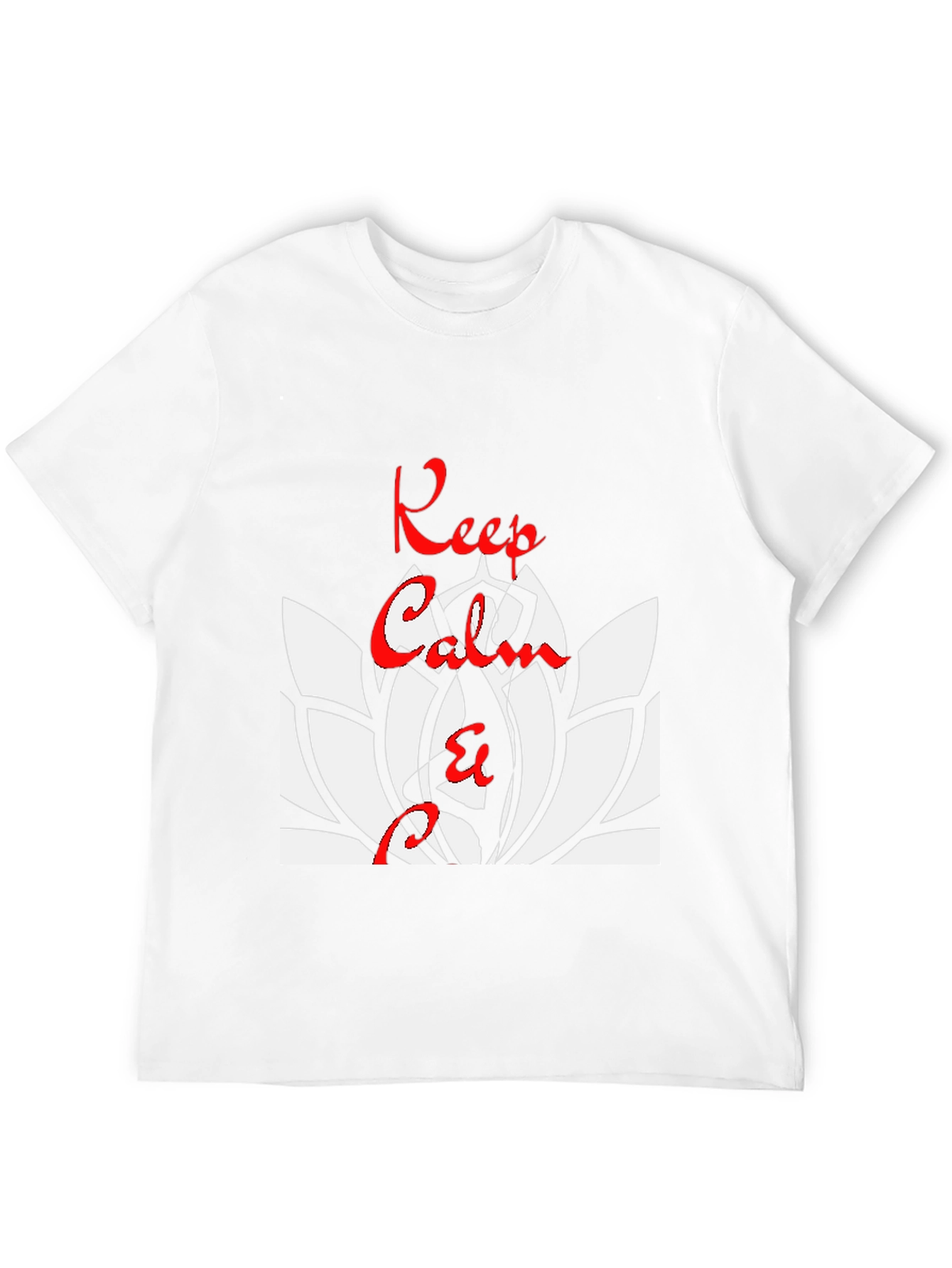 Keep Calm Lotus Flower T-Shirt - Black