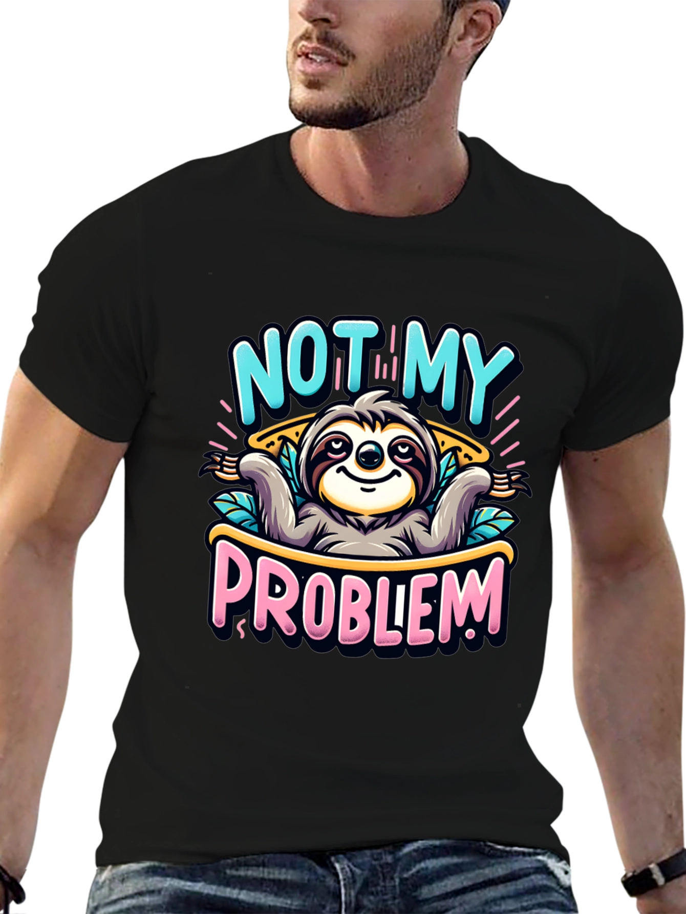 Not My Problem Sloth Graphic Tee