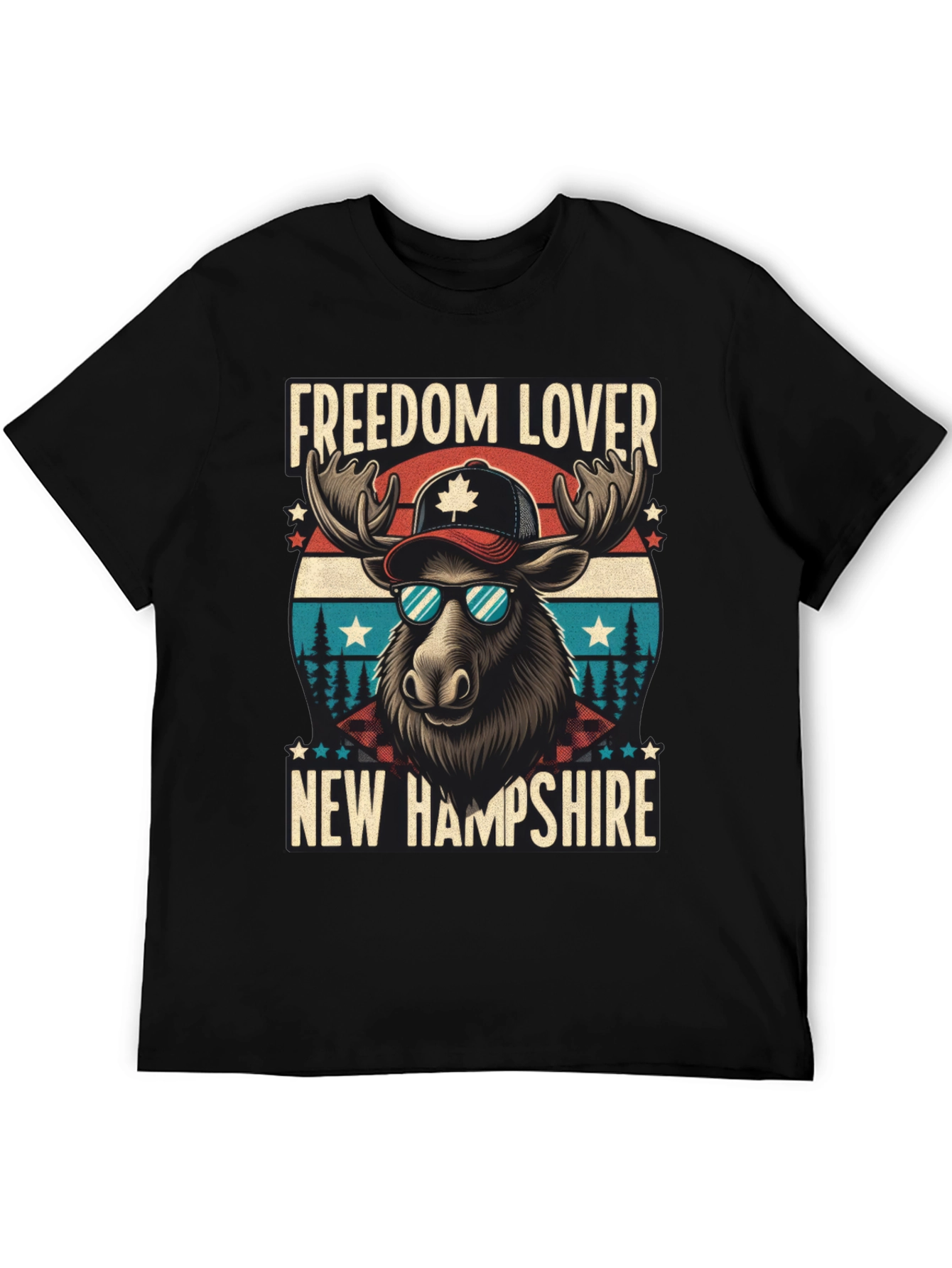 Freedom Lover New Hampshire Moose T-Shirt