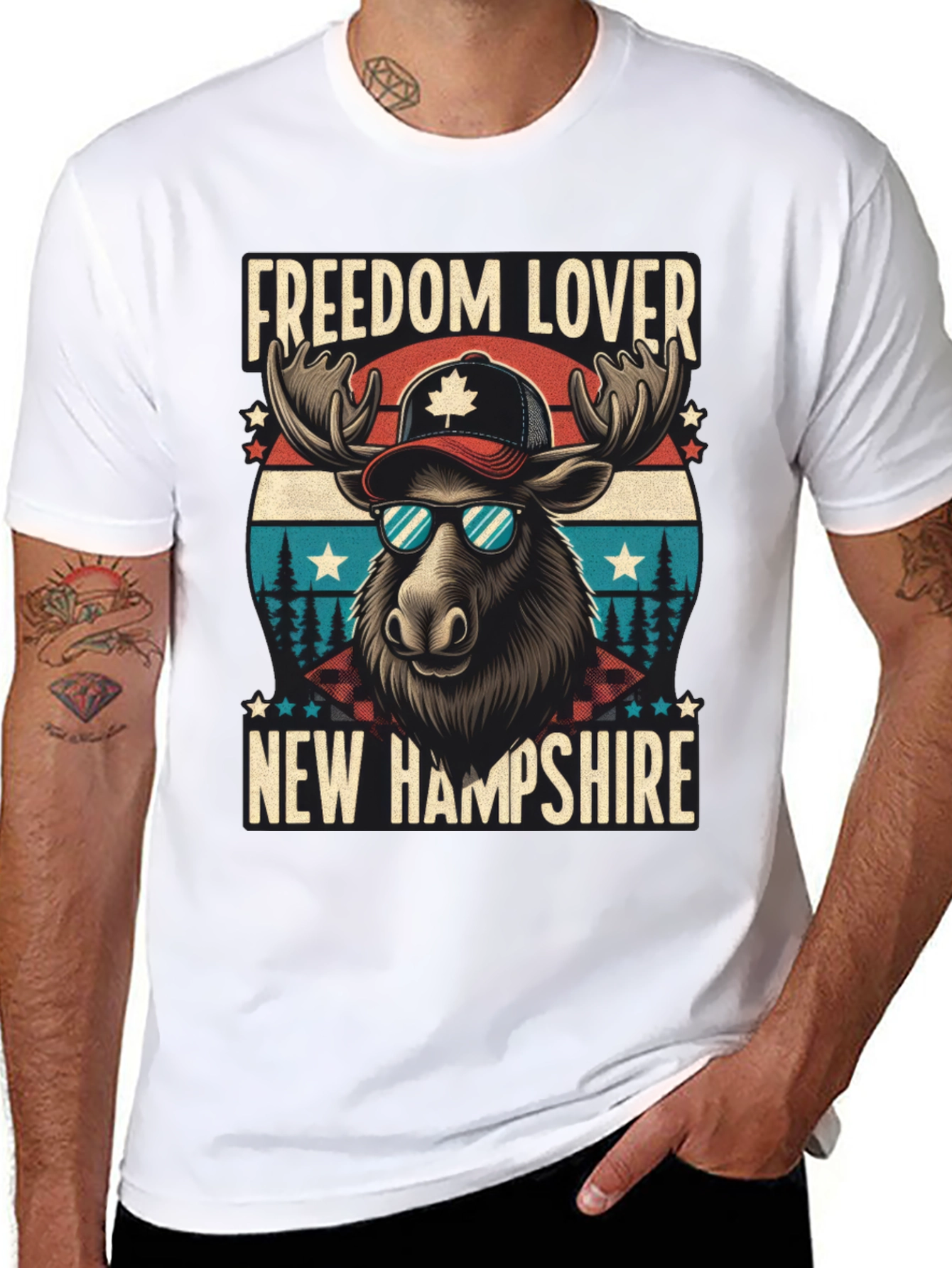 Freedom Lover New Hampshire Moose T-Shirt