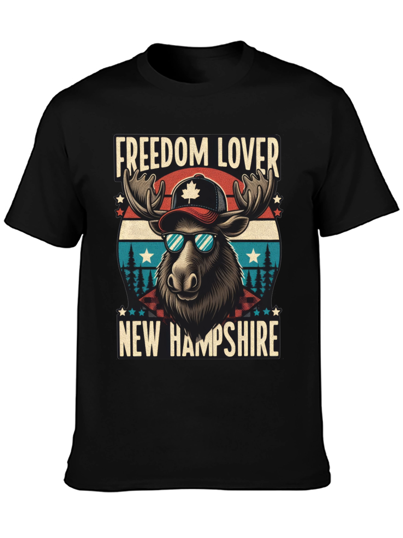 Freedom Lover New Hampshire Moose T-Shirt
