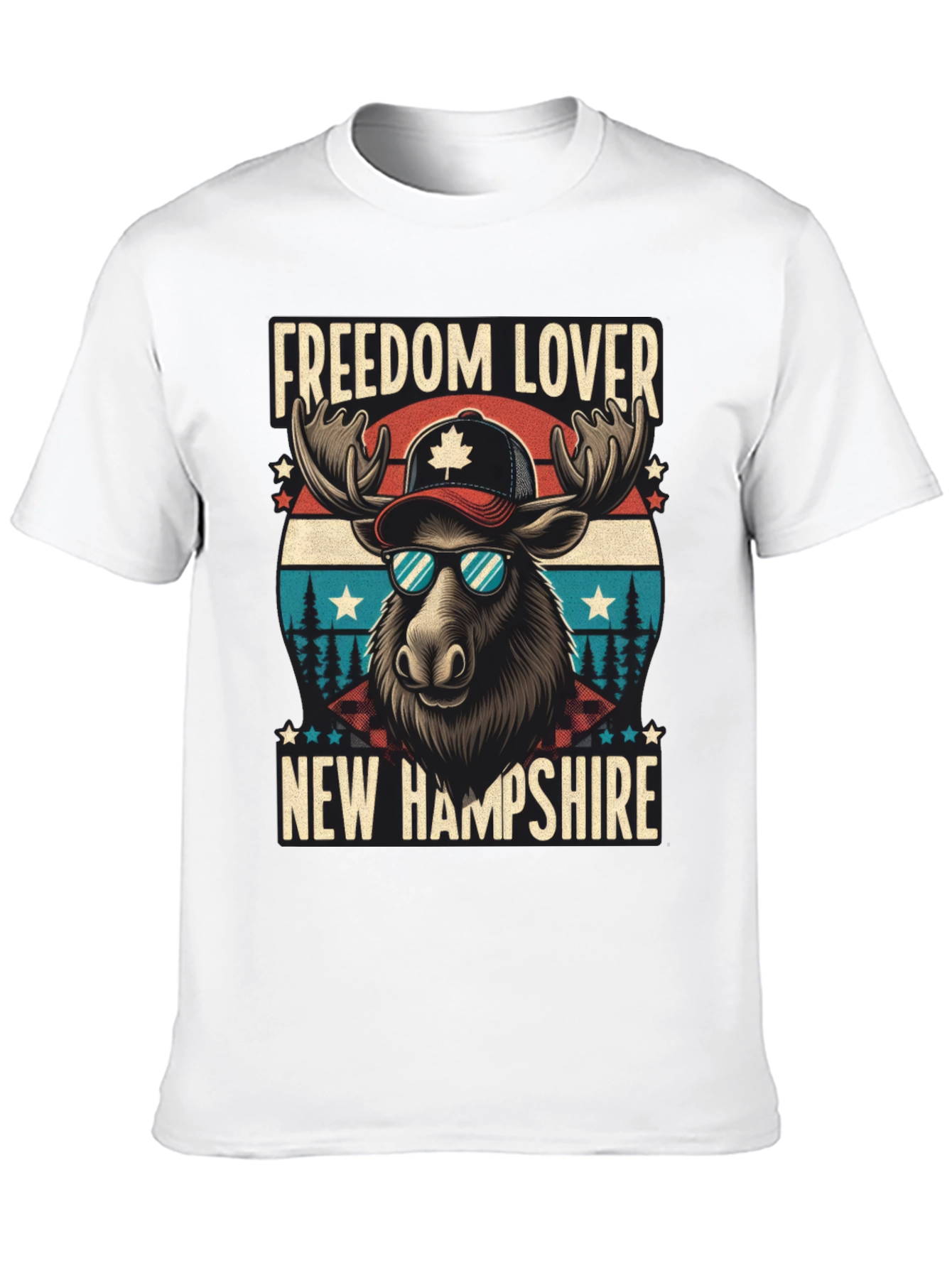 Freedom Lover New Hampshire Moose T-Shirt