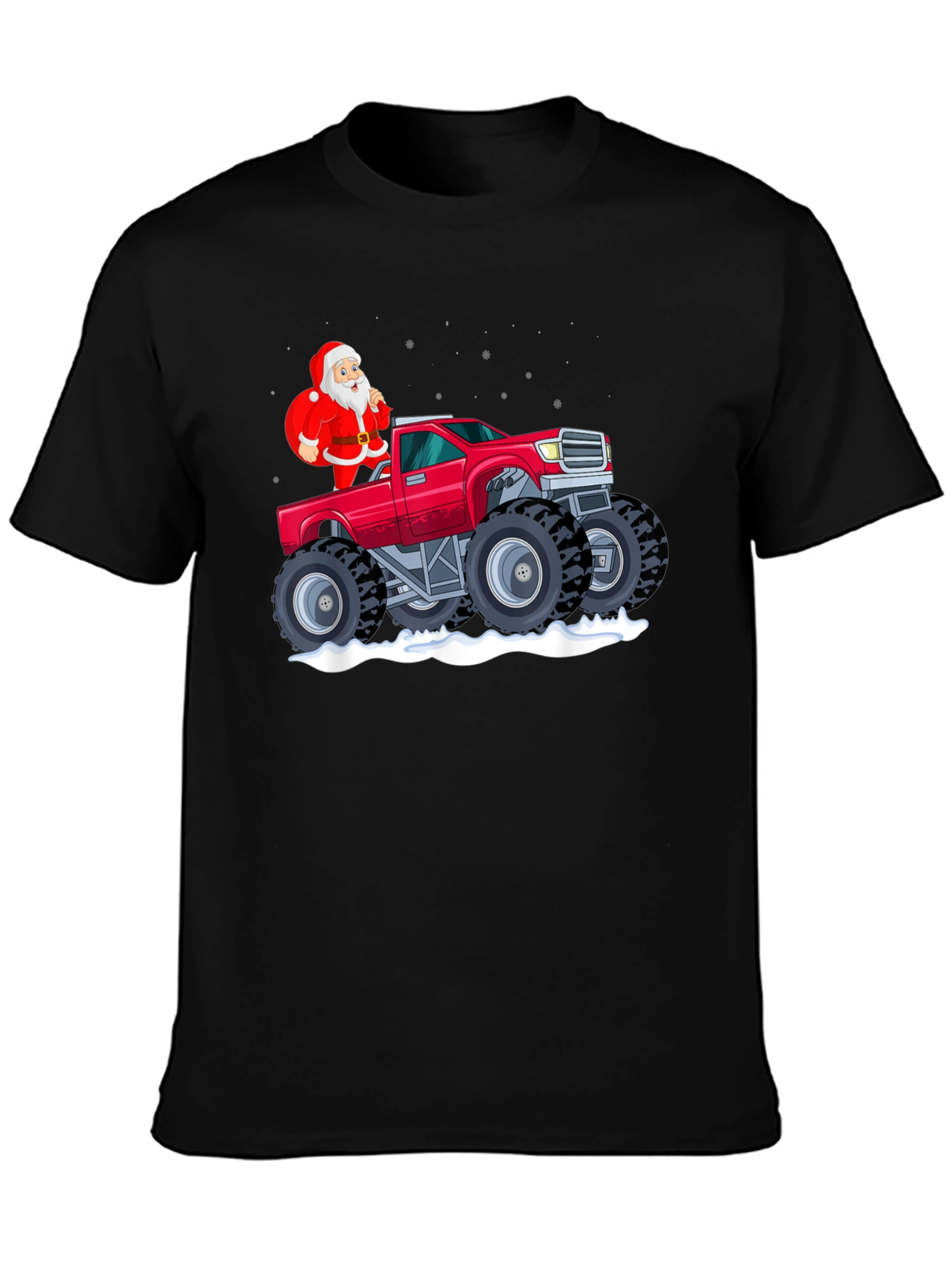 Santa Monster Truck Graphic Tee