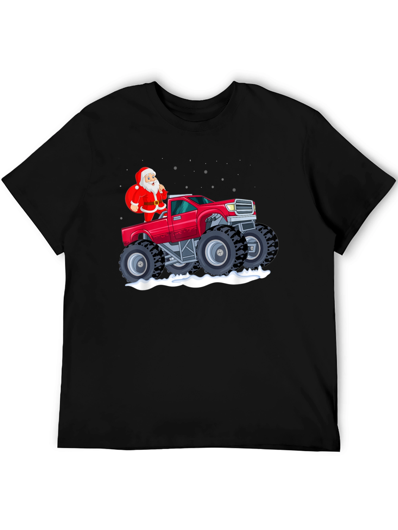 Santa Monster Truck Graphic Tee