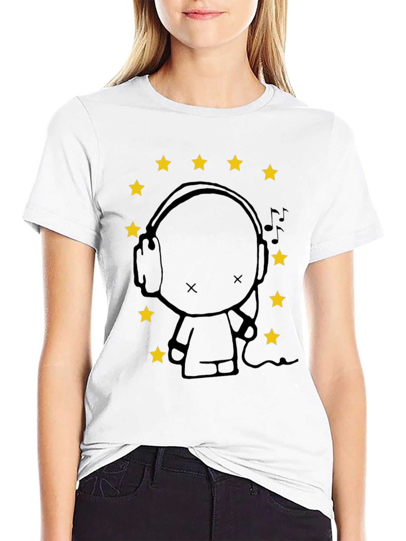 Starry Tunes Black T-Shirt