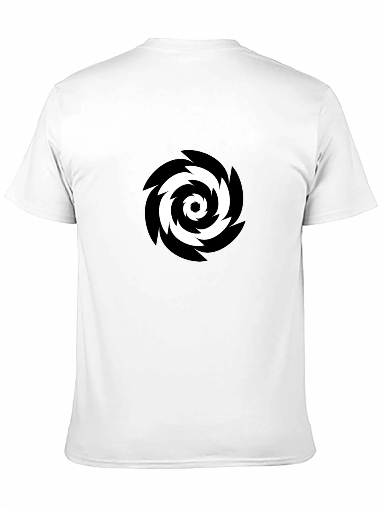 Black Tee with Vortex Graphic