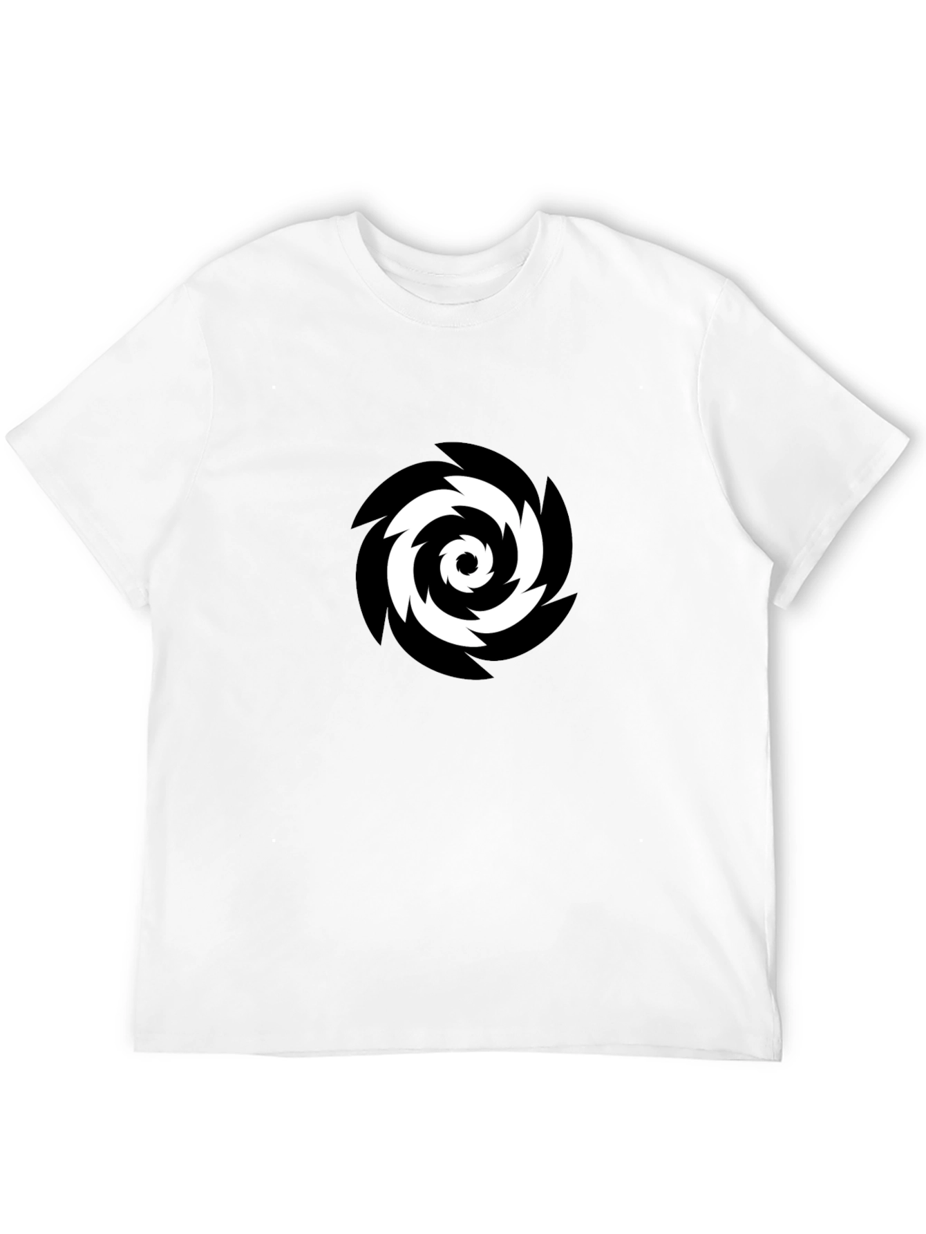 Black Tee with Vortex Graphic