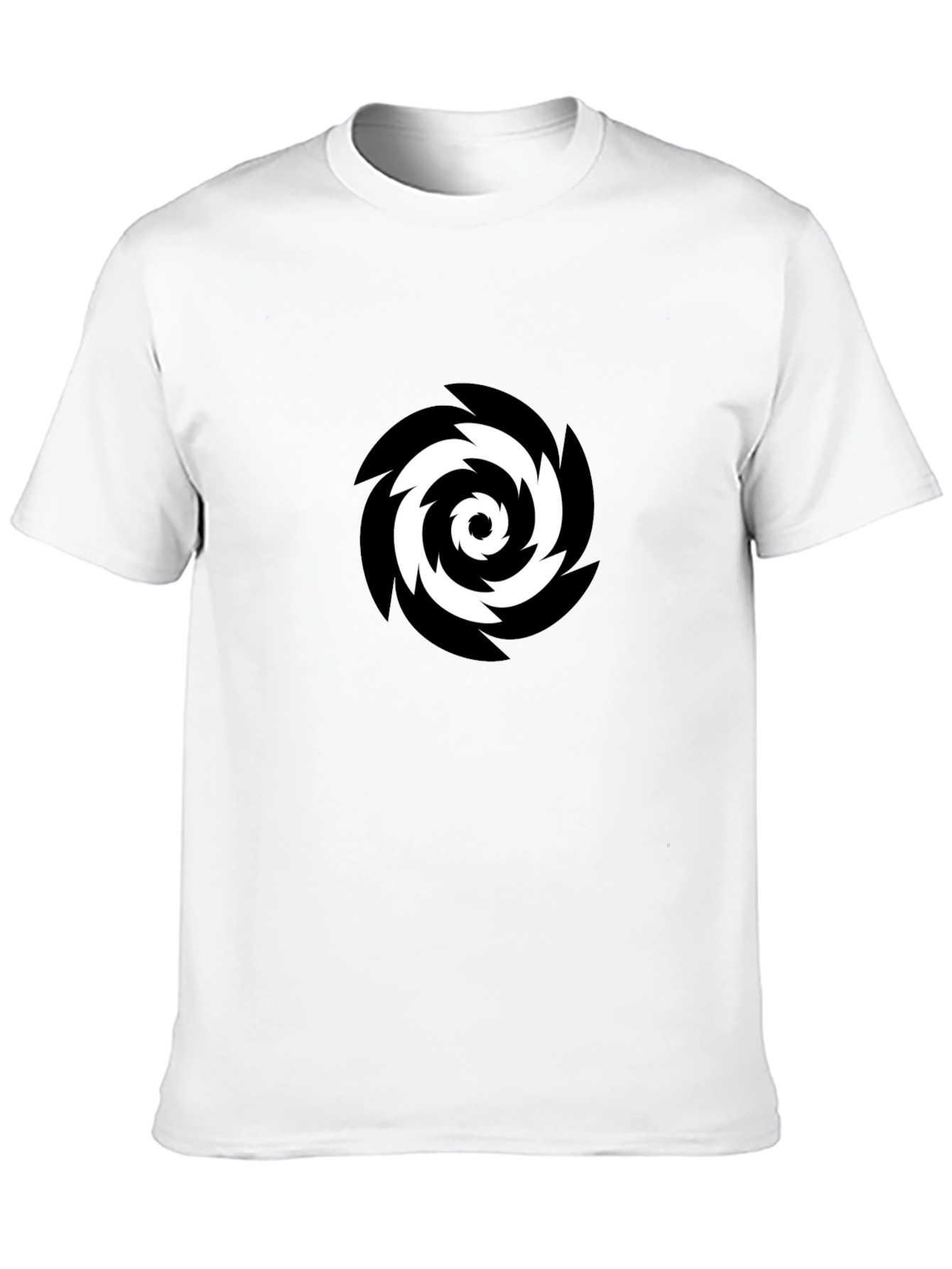 Black Tee with Vortex Graphic
