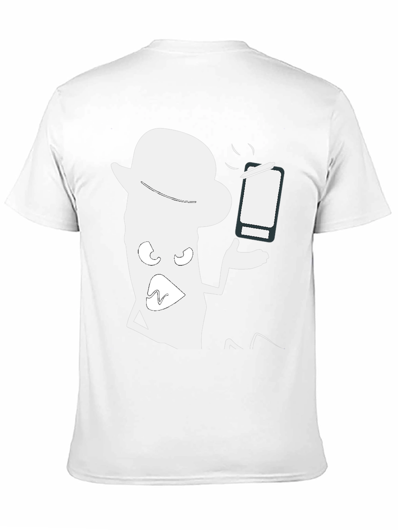 Trendy Black T-Shirt with Funny Cartoon Graphic