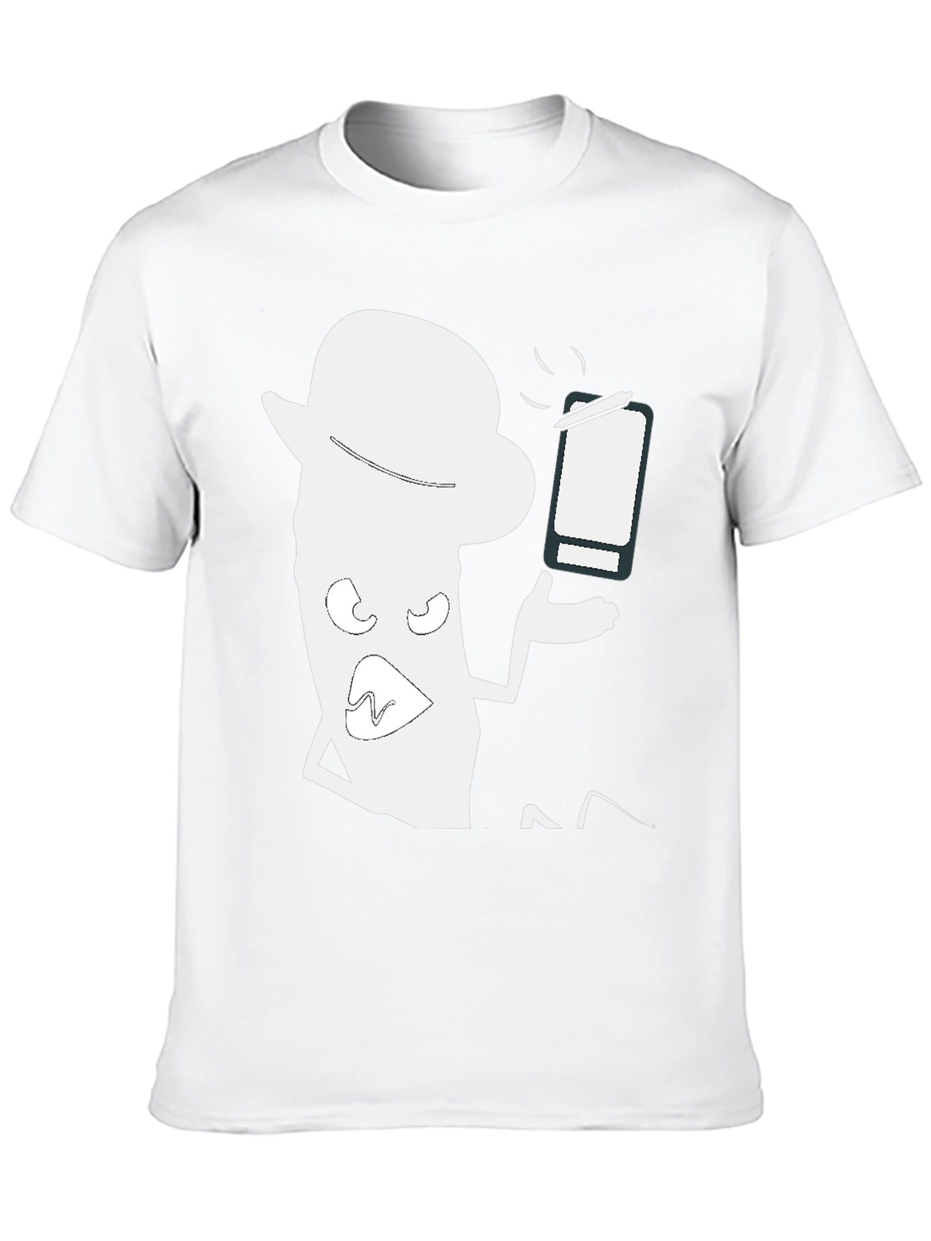 Trendy Black T-Shirt with Funny Cartoon Graphic