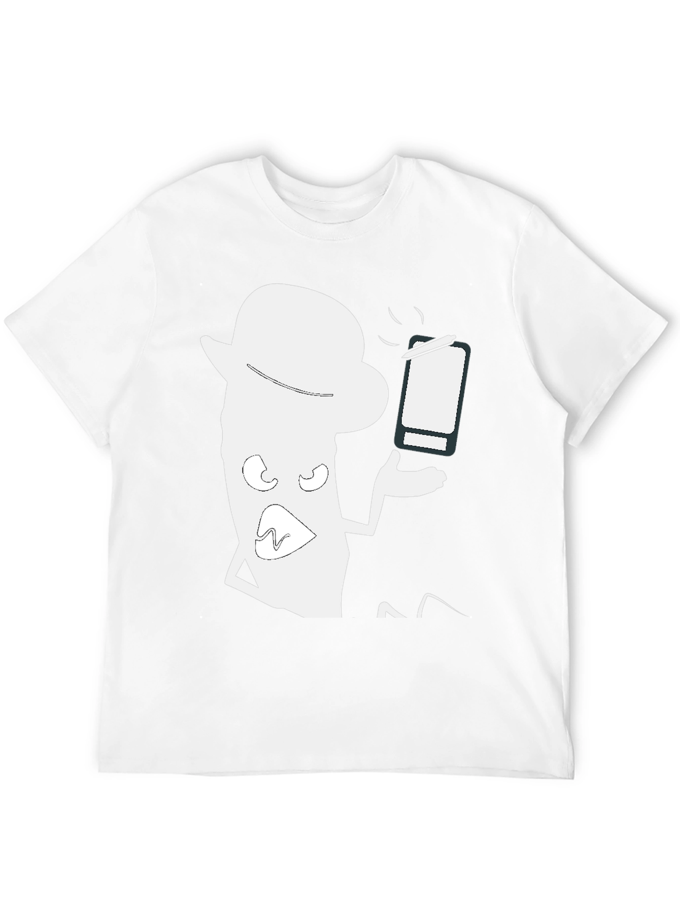 Trendy Black T-Shirt with Funny Cartoon Graphic